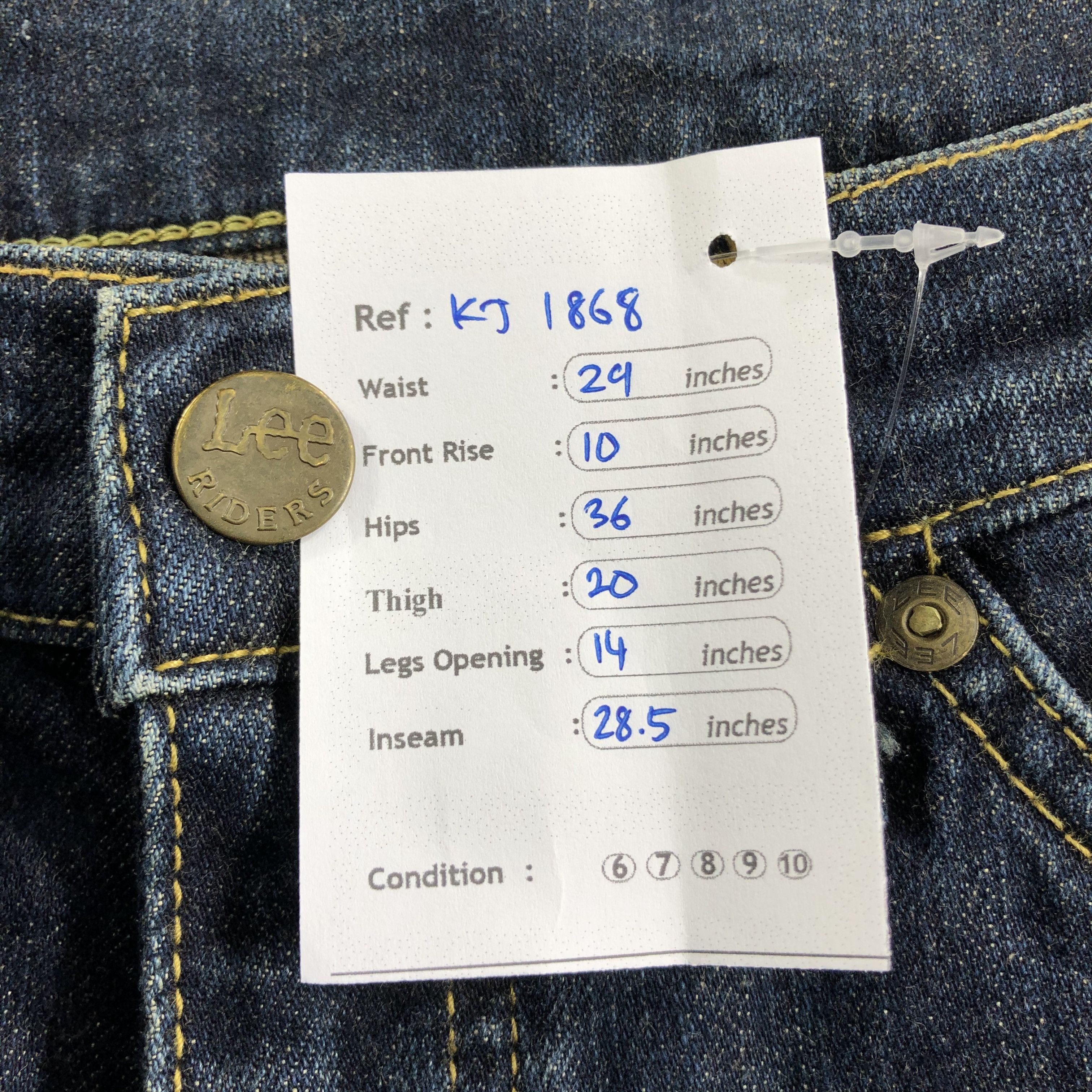 Lee Lee Riders Jeans Dark Wash Denim KJ1868 Size US 28 / EU 44 - 10 Thumbnail