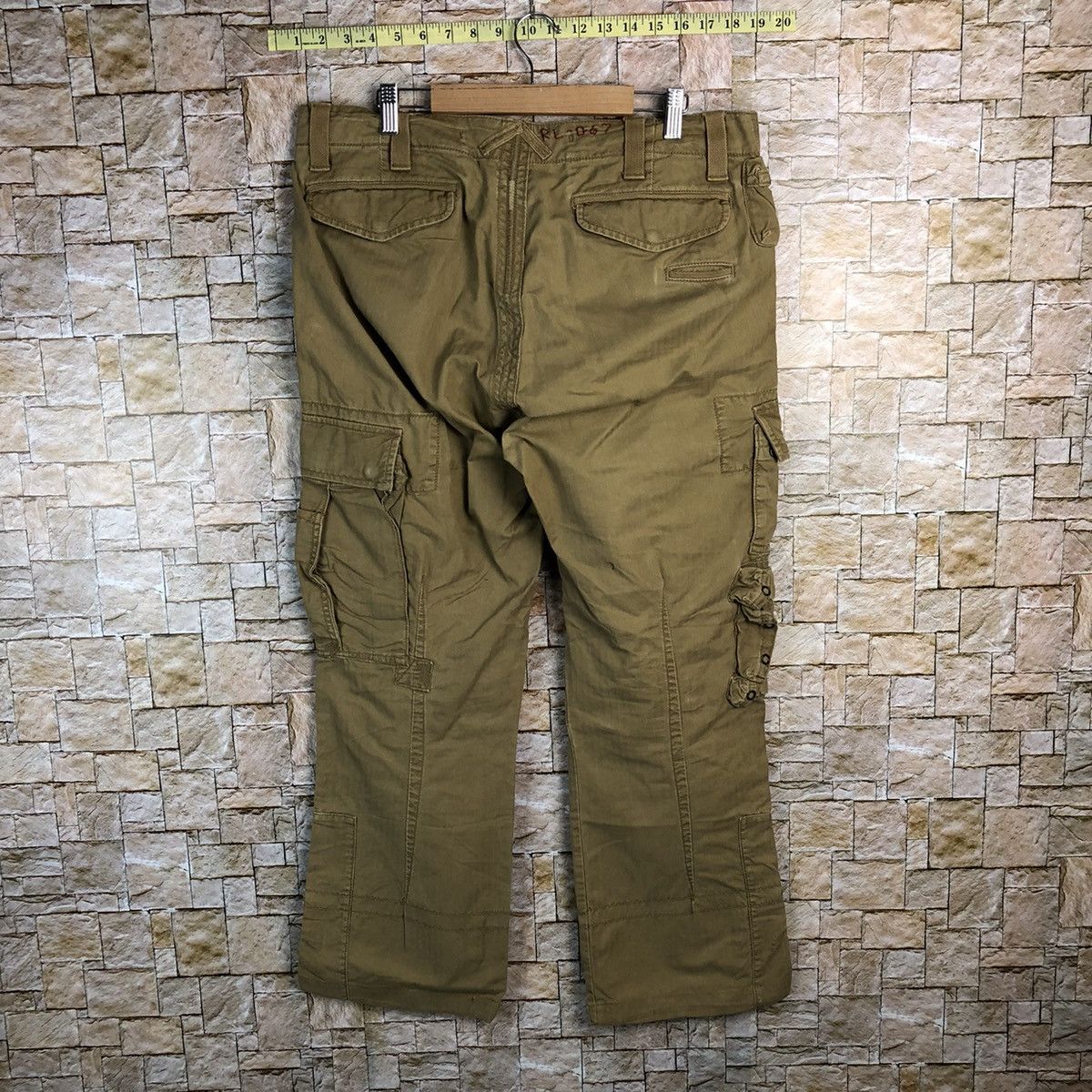 Polo Ralph Lauren DL Ralph Lauren double knee 3d pocket Cargo Pants #A140 Size US 35 - 16 Thumbnail