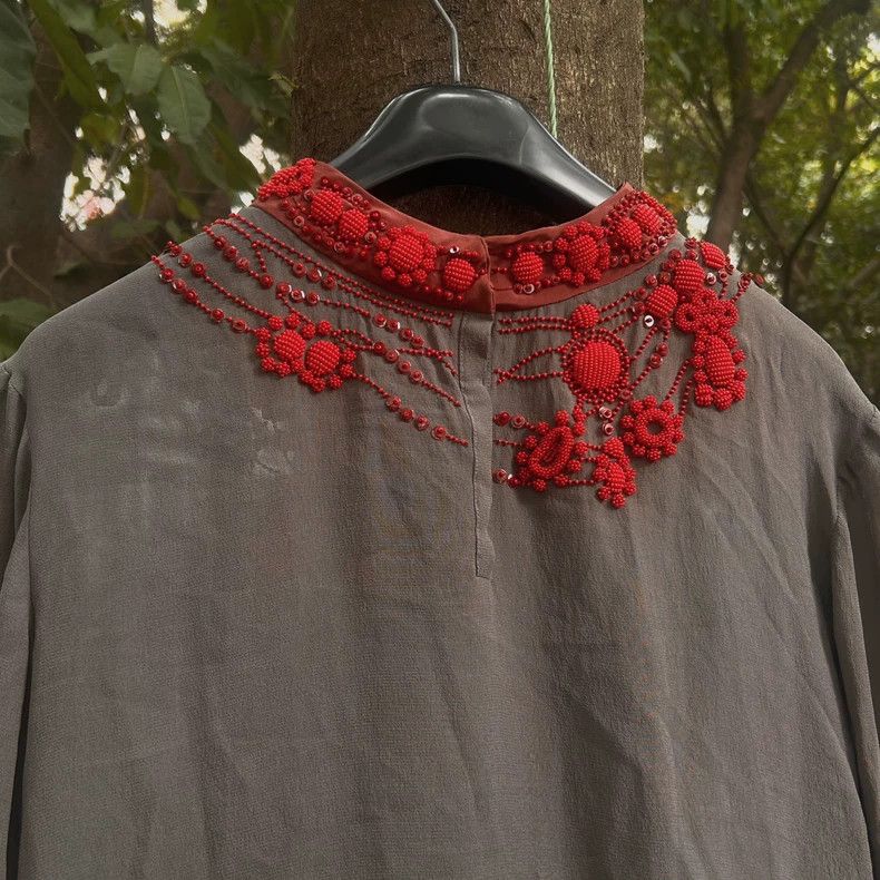 Dries Van Noten dries van noten Beaded sequin silk shirt 2504-Nextarrow Size US XXS / EU 40 - 2 Thumbnail