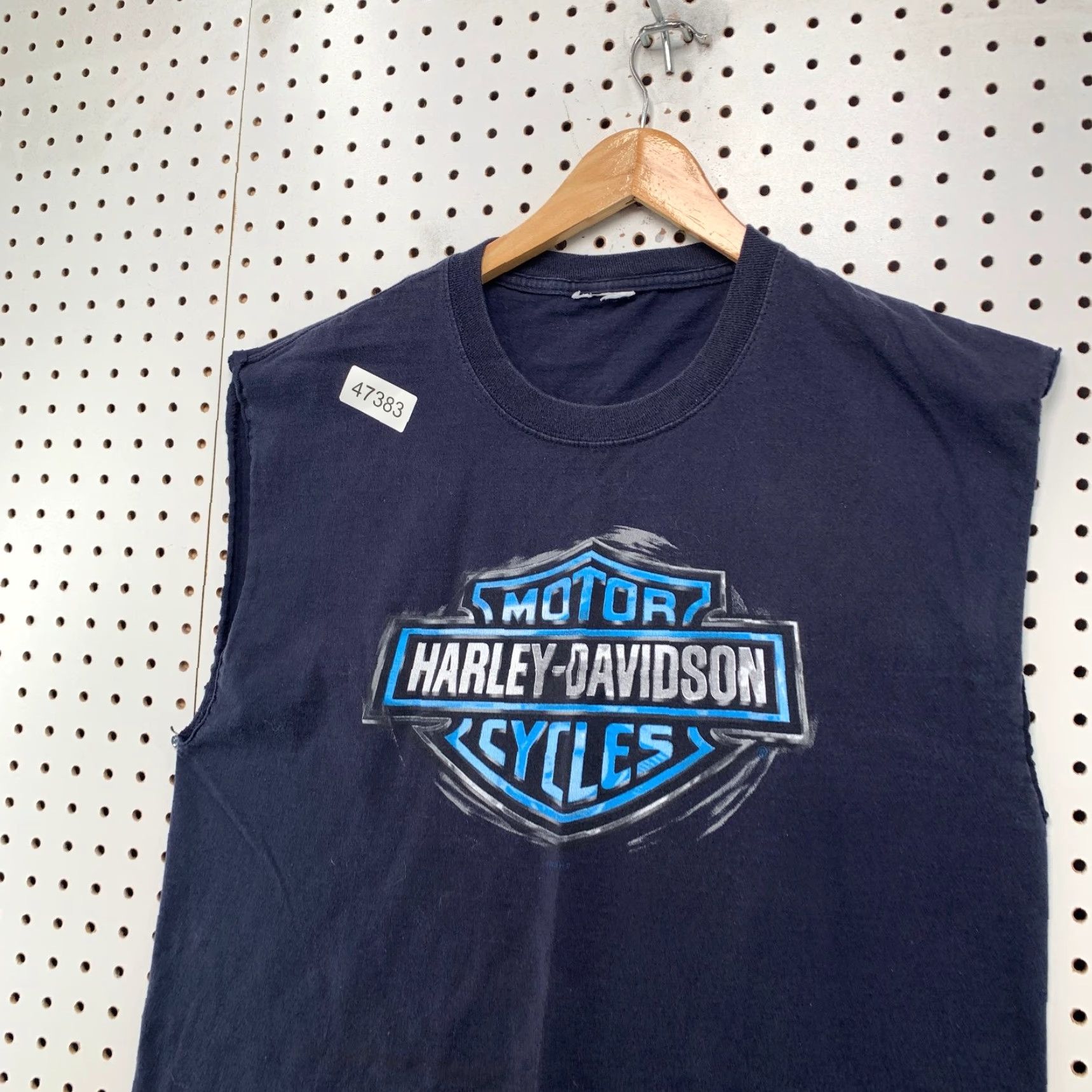 Harley Davidson Harley-Davidson Sleeveless T Shirt Mens Large Blue Tennessee Memphis Size US L / EU 52-54 / 3 - 6 Thumbnail