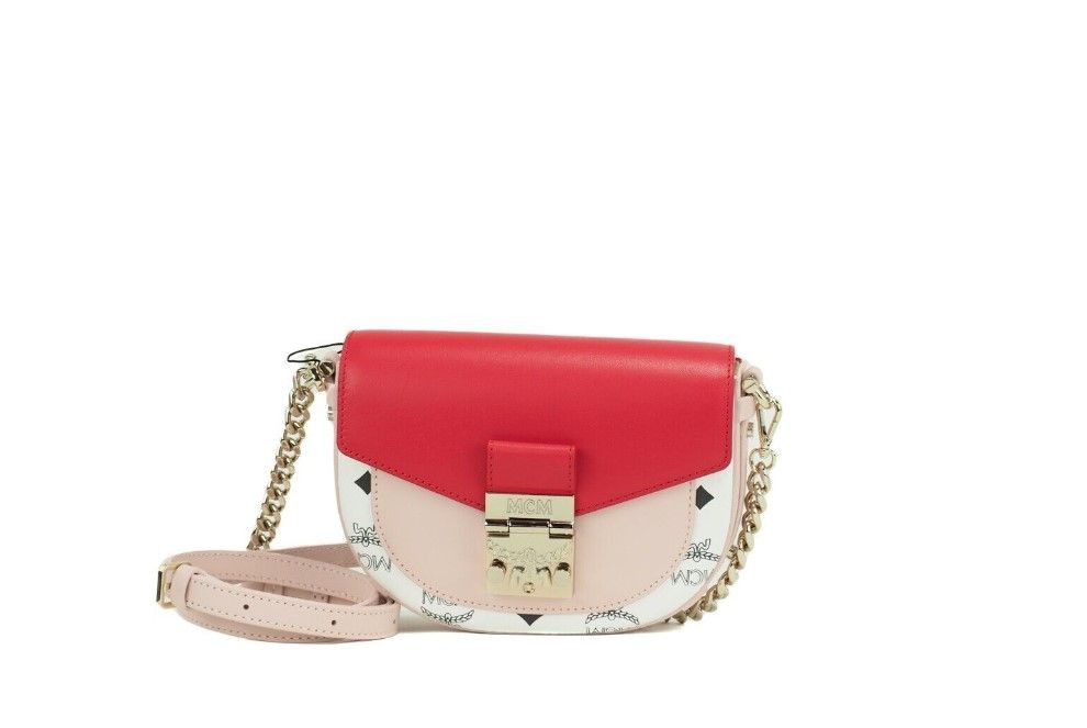 MCM Patricia Mini Firefly Red Visetos Leather Crossbody Belt Size ONE SIZE - 1 Thumbnail