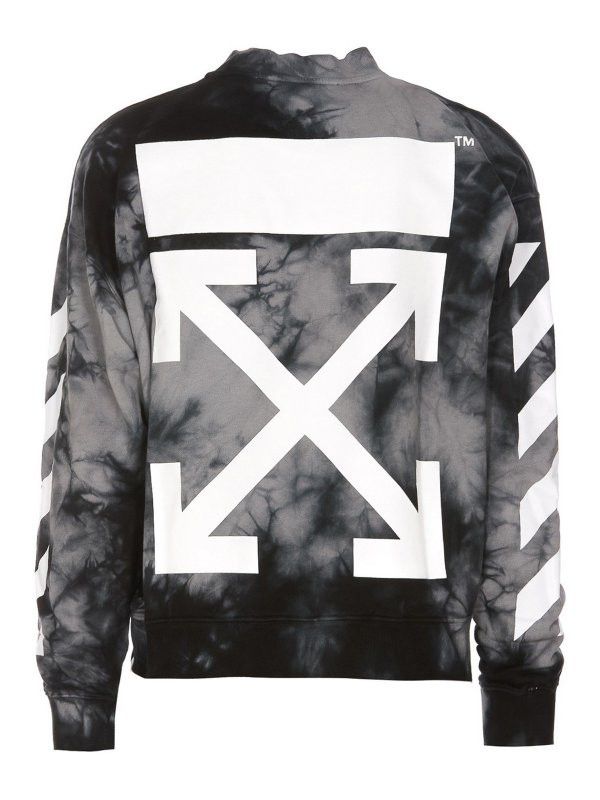 o1in1s0225 Q:2 /Diag Arrow Tie Dye Skate Crewneck Multicolor