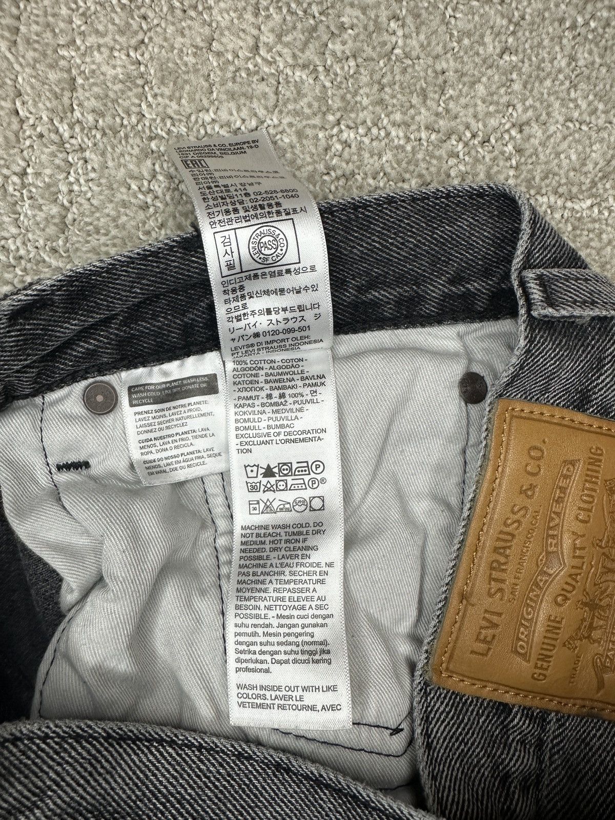 Levi's Levi’s 568 32x34 Washed Black Size US 32 / EU 48 - 5 Thumbnail