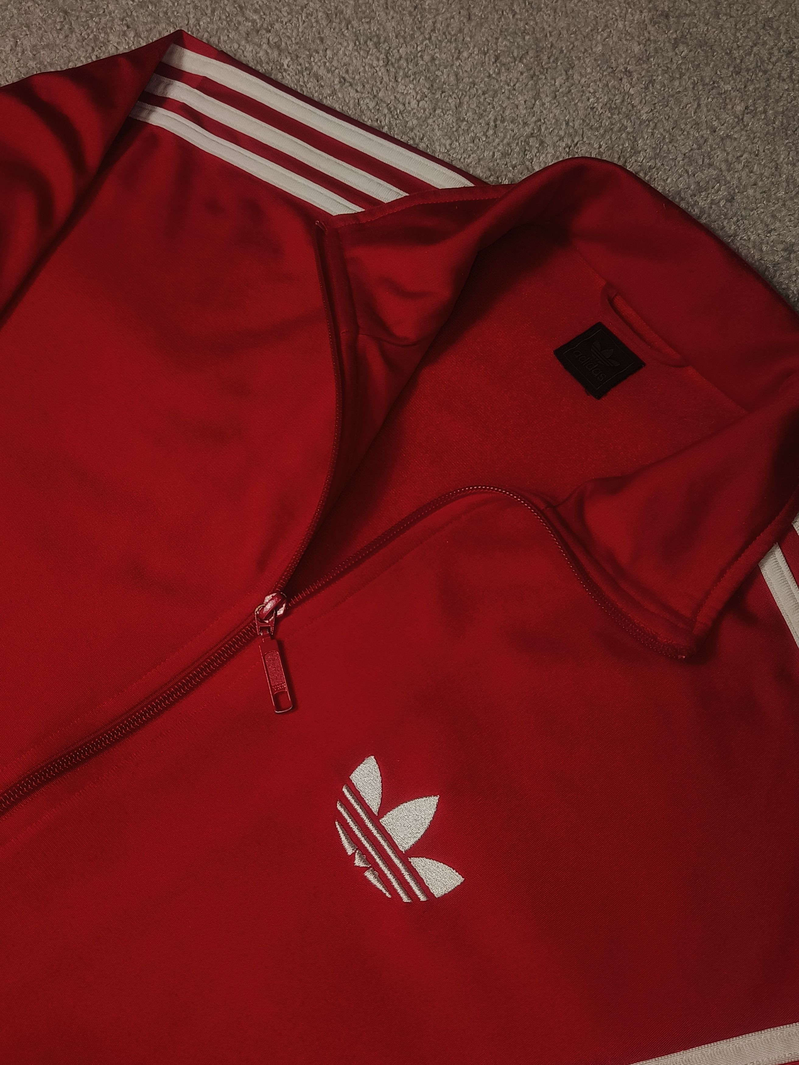 Adidas Adidas Originals 2000s Red White 3-Stripes Track Jacket Size US L / EU 52-54 / 3 - 2 Thumbnail