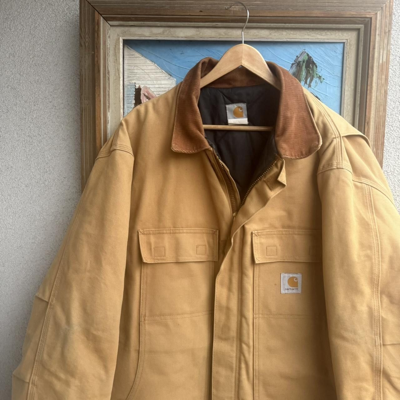 Carhartt Carhartt Vintage 90s Chore Coat Jacket Beige Workwear Size US XL / EU 56 / 4 - 5 Thumbnail