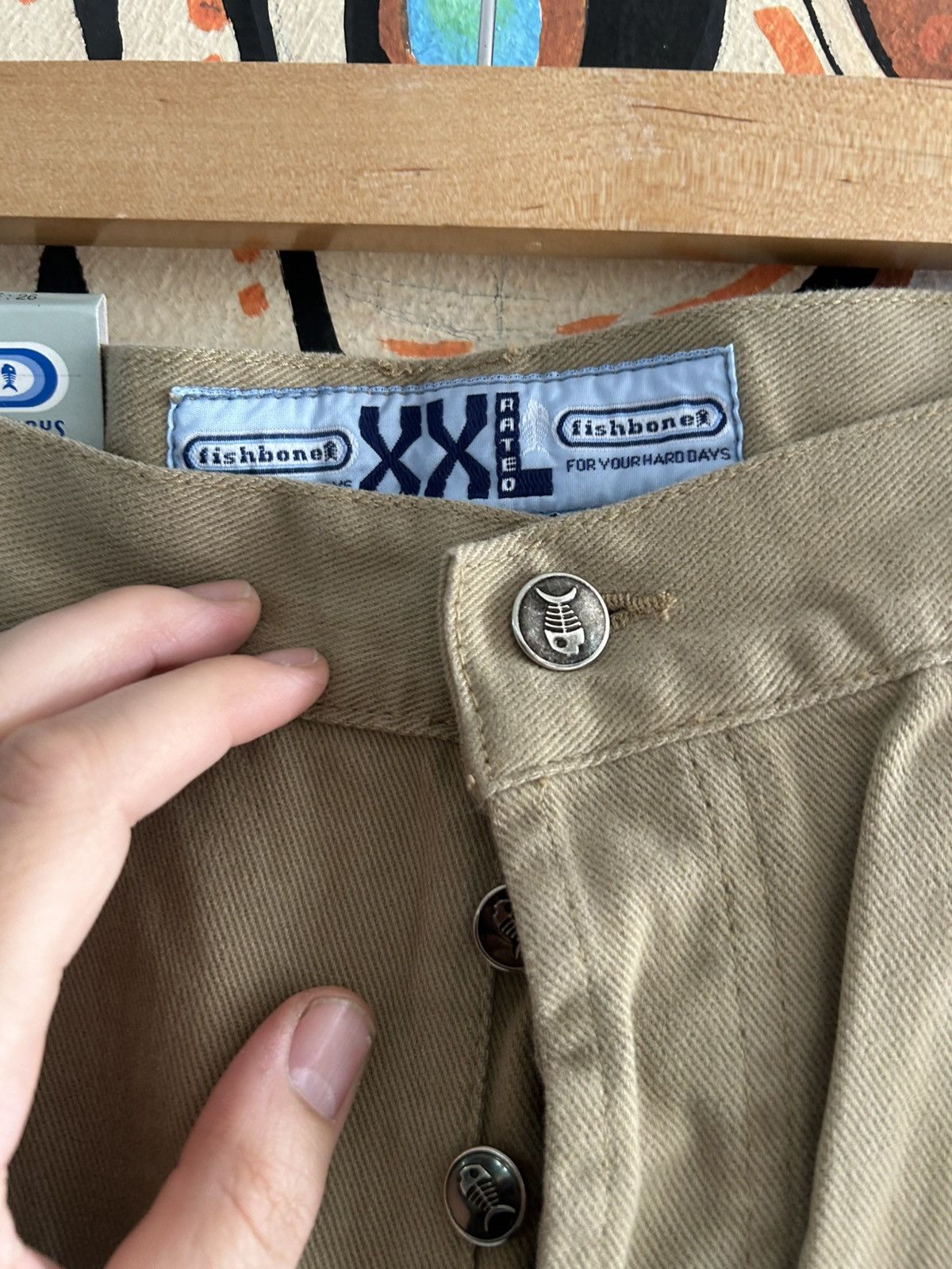 Vintage Brand New a90s FishBone Cargo Pants Size US 31 - 6 Thumbnail