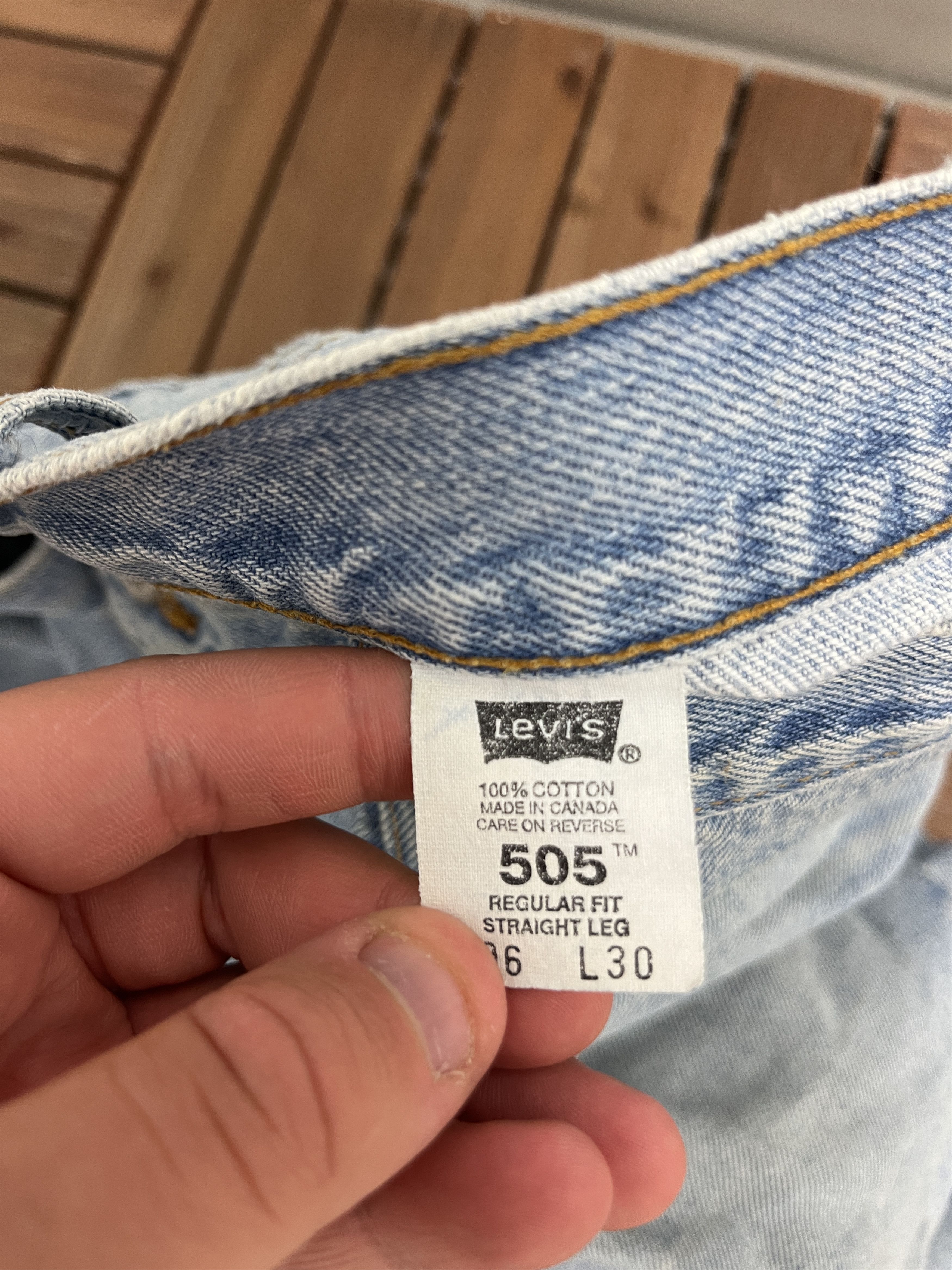 Levi's Levi's 505 Jeans Light Blue Vintage Denim Regular Fit Size US 36 / EU 52 - 6 Thumbnail