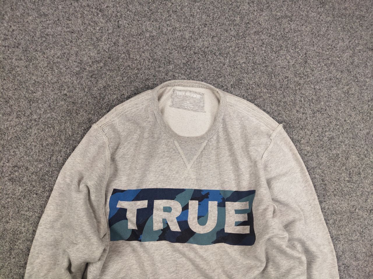 True Religion Vintage True Religion Logo Fleece Crew Chek Sweatshirt Size US XL / EU 56 / 4 - 9 Thumbnail