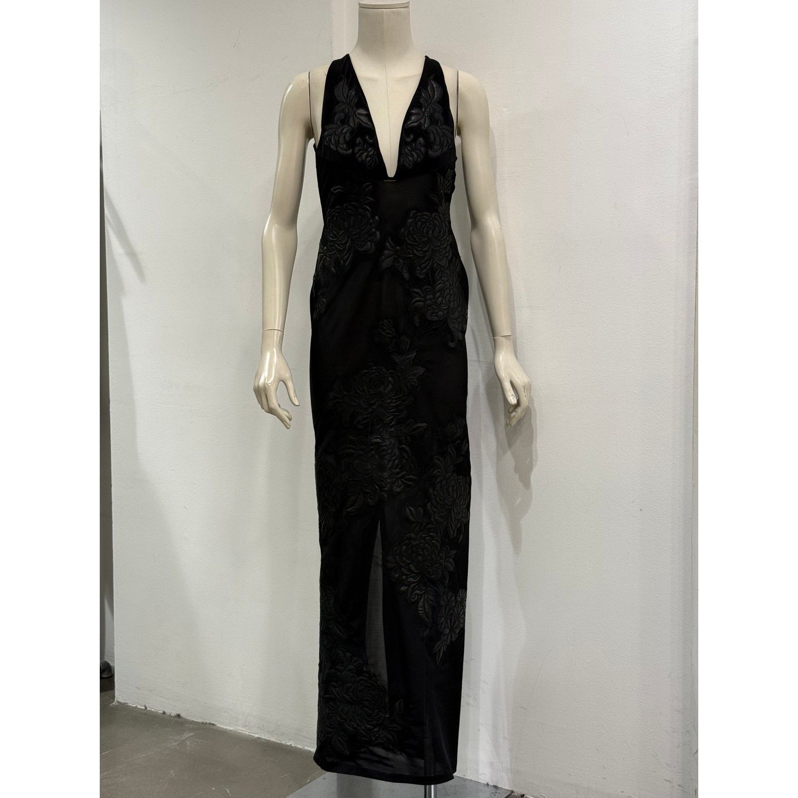Roberto Cavalli A/W2002 Roberto Cavalli runway floral patches sheer dress Size S / US 4 / IT 40 - 8 Thumbnail