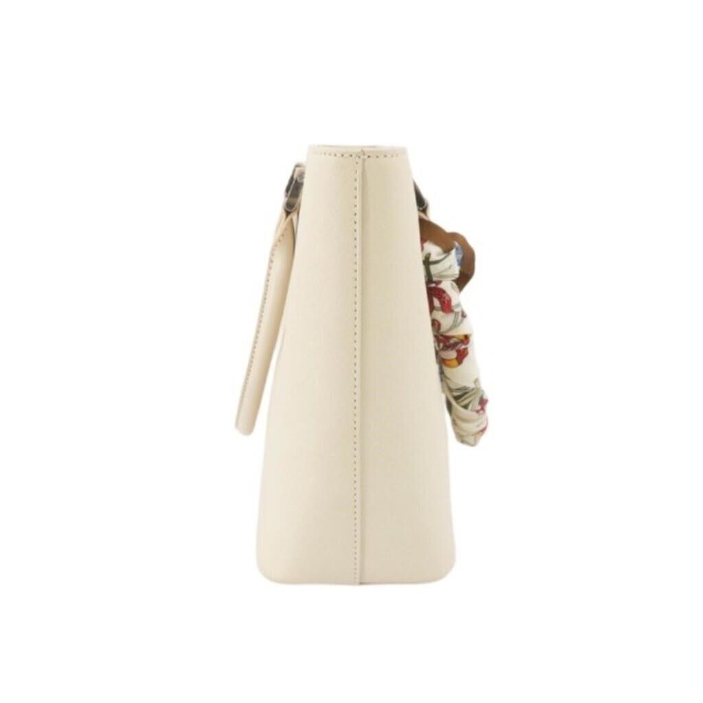 Burberry Burberry Off White Leather Tote Hand Bag with Scarf Size ONE SIZE - 4 Thumbnail