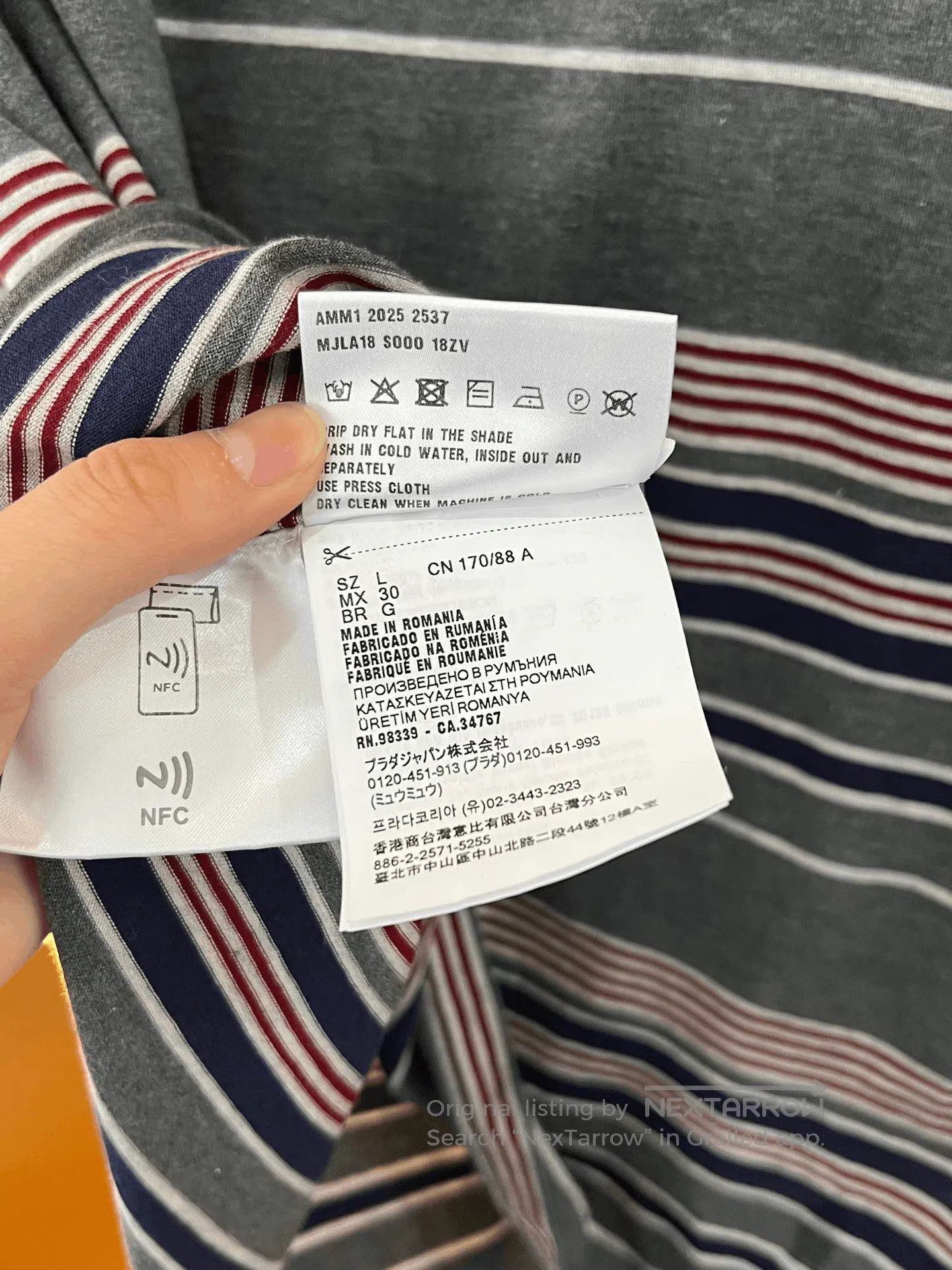 Miu Miu Miumiu Striped Sweatshirt. Size L / US 10 / IT 46 - 5 Thumbnail