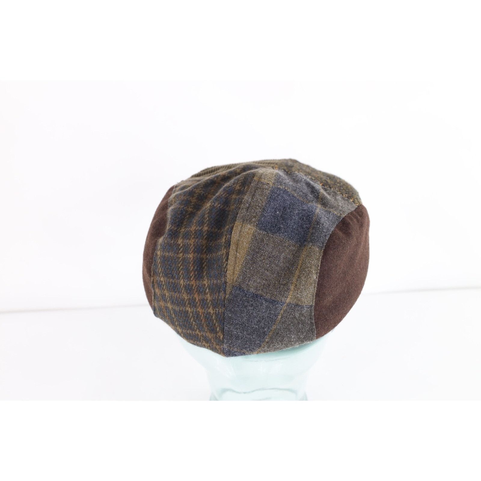 Vintage Vintage 90s Y2K Wool Blend Patchwork Newsboy Cabbie Hat Size ONE SIZE - 4 Thumbnail