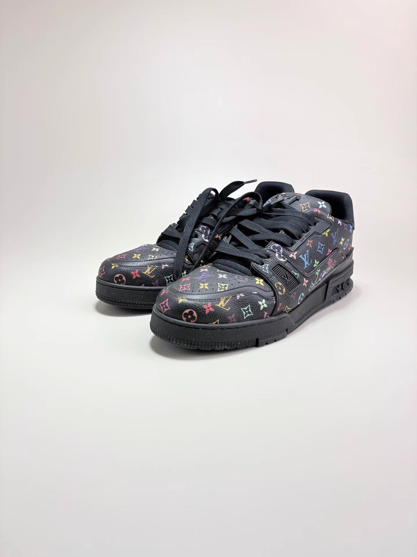 Louis Vuitton LOUIS VUITTON LV TRAINER Black Tricolor Low-Top Sneakers Size US 10 / EU 43 - 1 Thumbnail