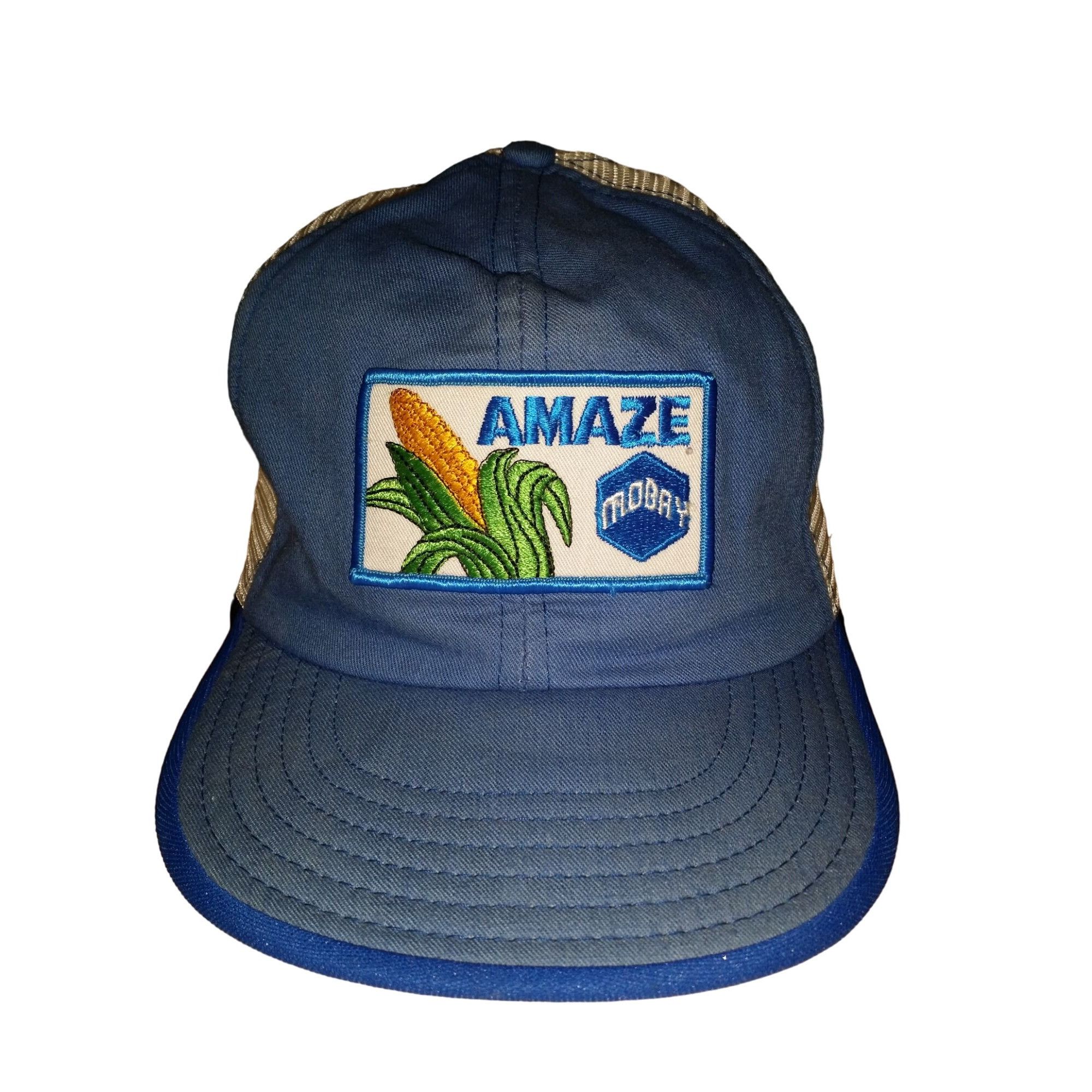 Vintage Vintage Mobay Amaze Corn Tru Trucker Mesh Cap Embroidered Bl Size ONE SIZE - 1 Thumbnail