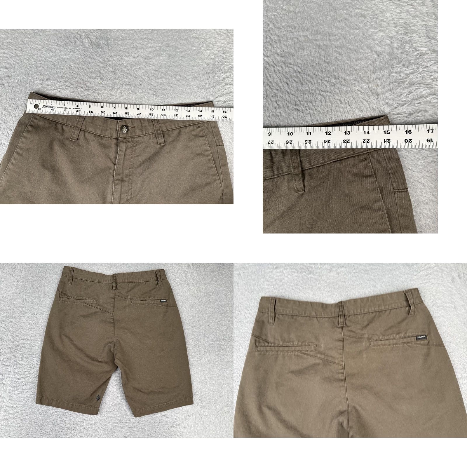 Volcom Volcom Mens Shorts 32 Brown Stretch Chino Flat Front 10 Inseam Casual Summer Size US 32 / EU 48 - 9 Thumbnail
