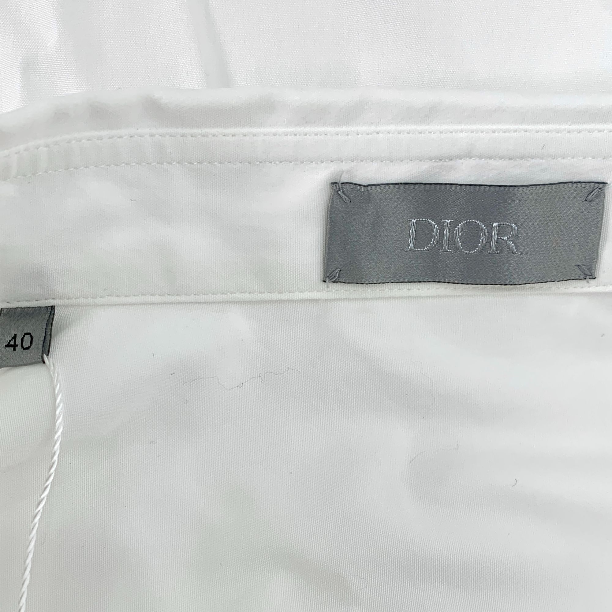 Dior Dior White Cotton & Polyester Embroidered Button-Down Shirt Size S / US 4 / IT 40 - 7 Thumbnail