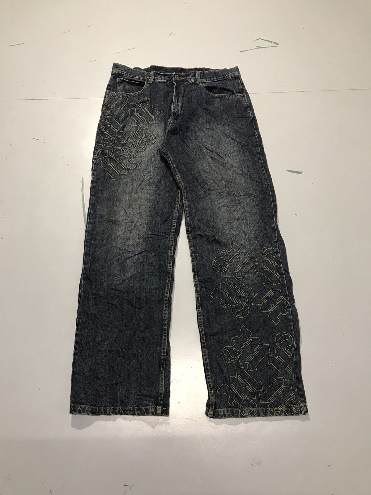 Makaveli Vintage makeveli thread embroidered denim Size US 36 / EU 52 - 1 Thumbnail
