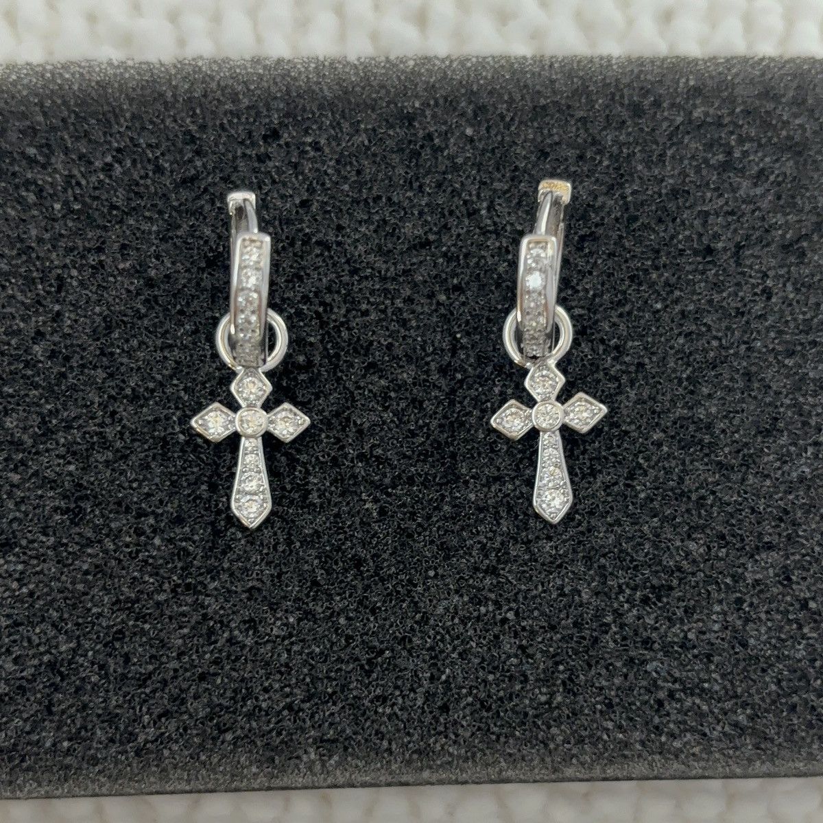 Other CZ Cross Dangle Drop Earrings for Men Women Size ONE SIZE - 1 Thumbnail
