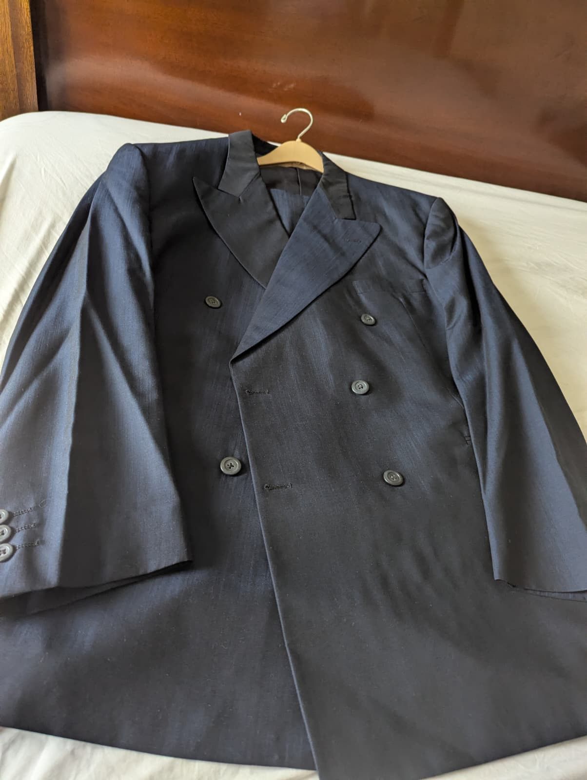 Other Vintage Double-Breasted Suit Jhane Barnes Size 44L - 3 Thumbnail