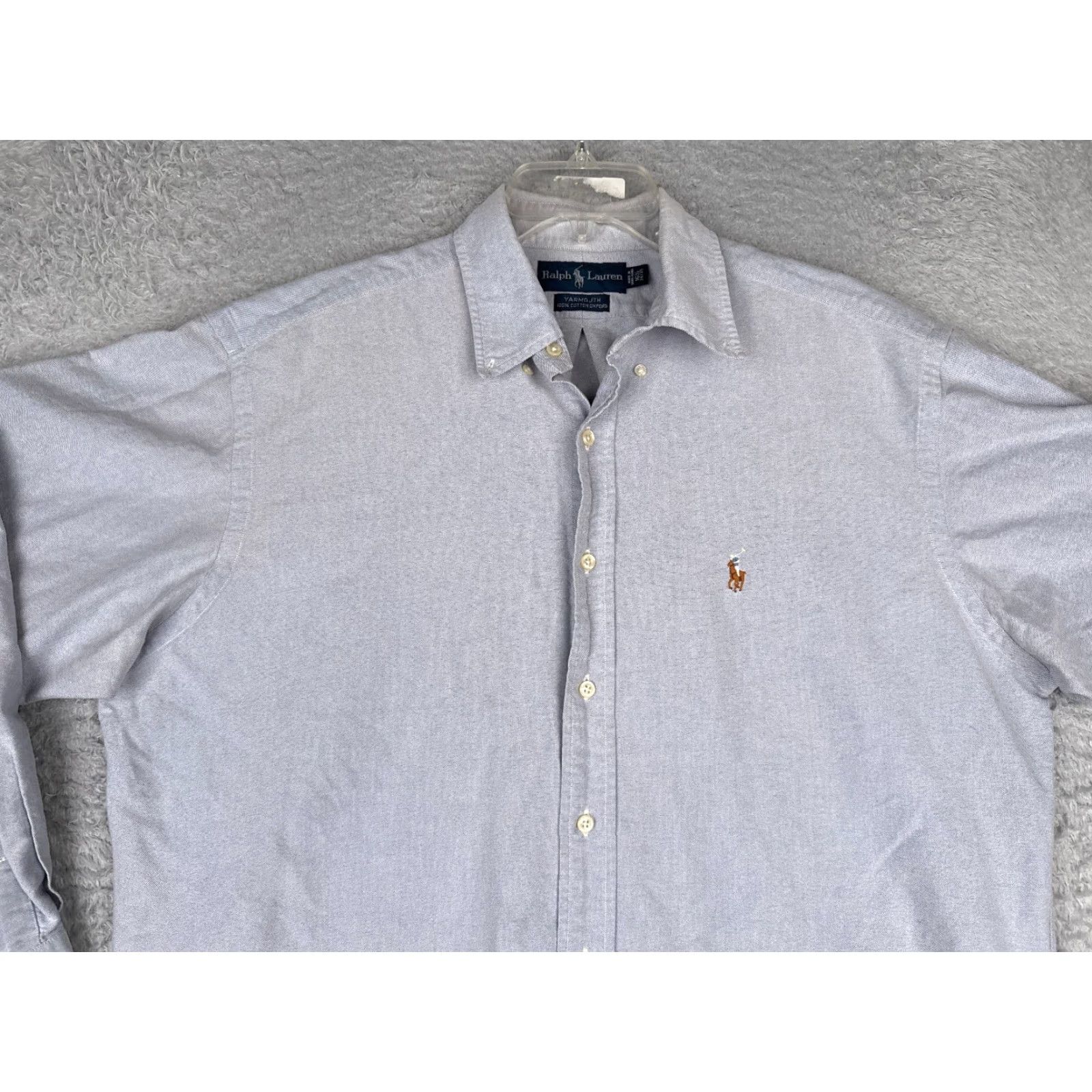 Polo Ralph Lauren Polo Ralph Lauren Shirt Adult XL Blue Long Sleeve Cotton VTG Size US XL / EU 56 / 4 - 4 Thumbnail