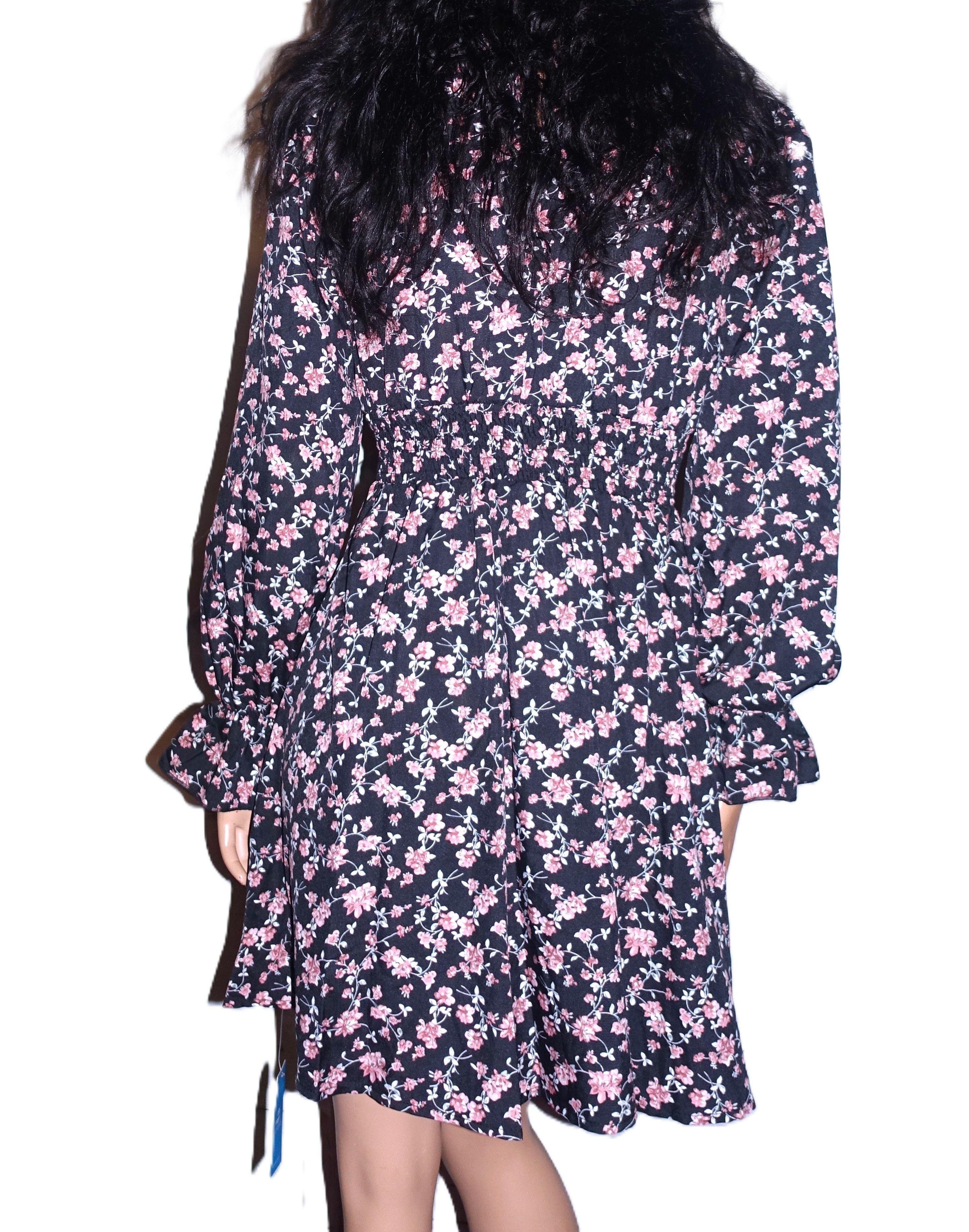 Other Cupshe Black Floral Boho Dress S NWT Size S / US 4 / IT 40 - 6 Thumbnail