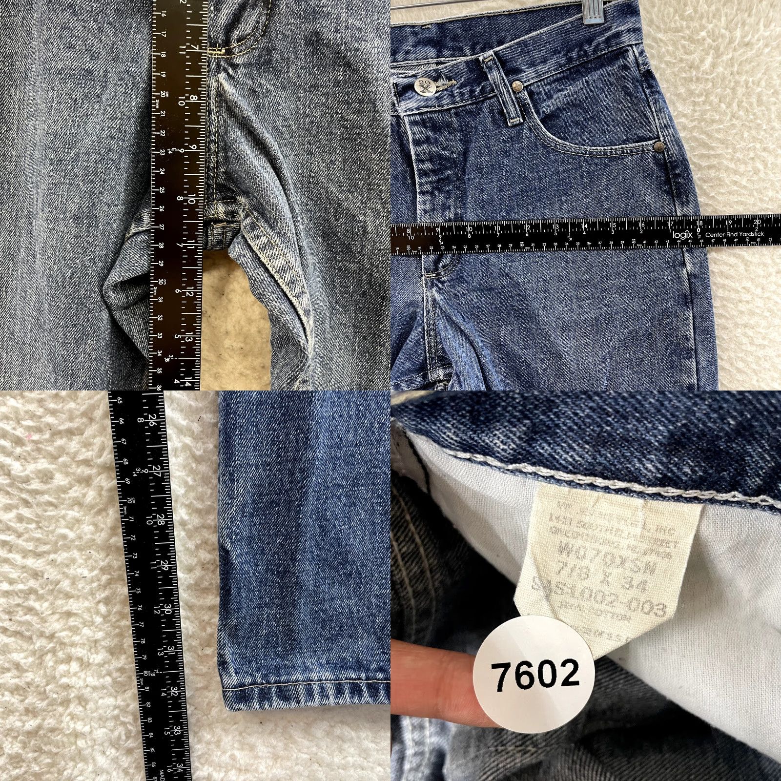 Denime VINTAGE 90s Jeans Bootcut Denim Medium Wash Long Tall Womens 8 27 28 Mid Rise Blue Size 30" / US 8 / IT 44 - 8 Thumbnail