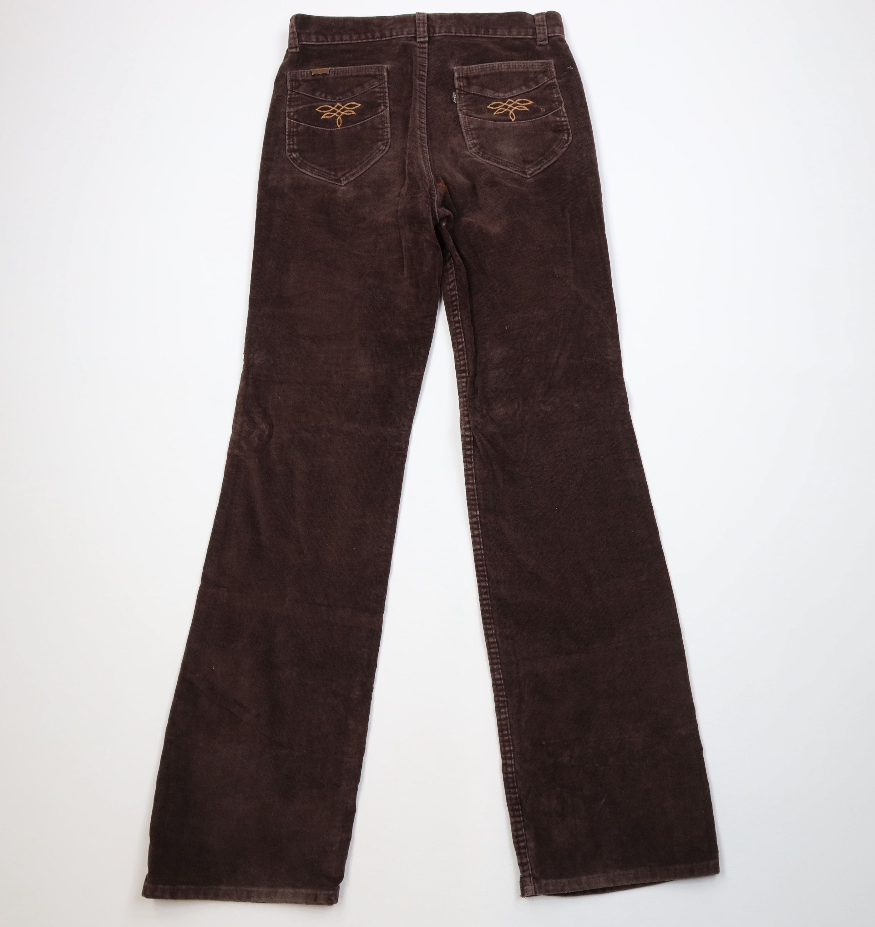 Levi's Vintage 70s Levis Velour Corduroy Wide Leg Pants Brown USA Size US 30 / EU 46 - 10 Thumbnail