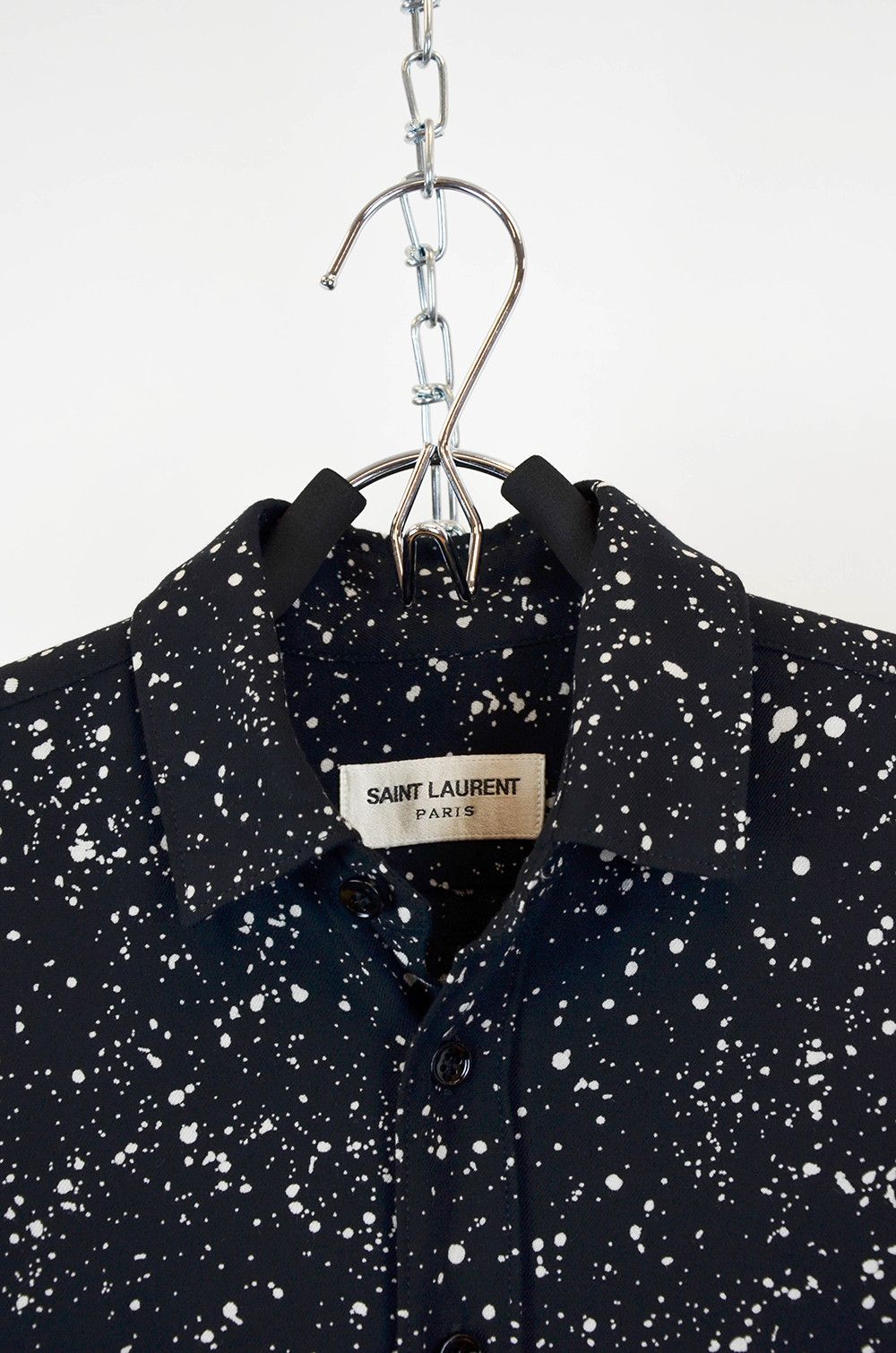 Saint Laurent Paris × Vintage SAINT LAURENT FW15 Paint Splatter Look Viscose Shirt - 36 Size XS / US 0-2 / IT 36-38 - 6 Thumbnail