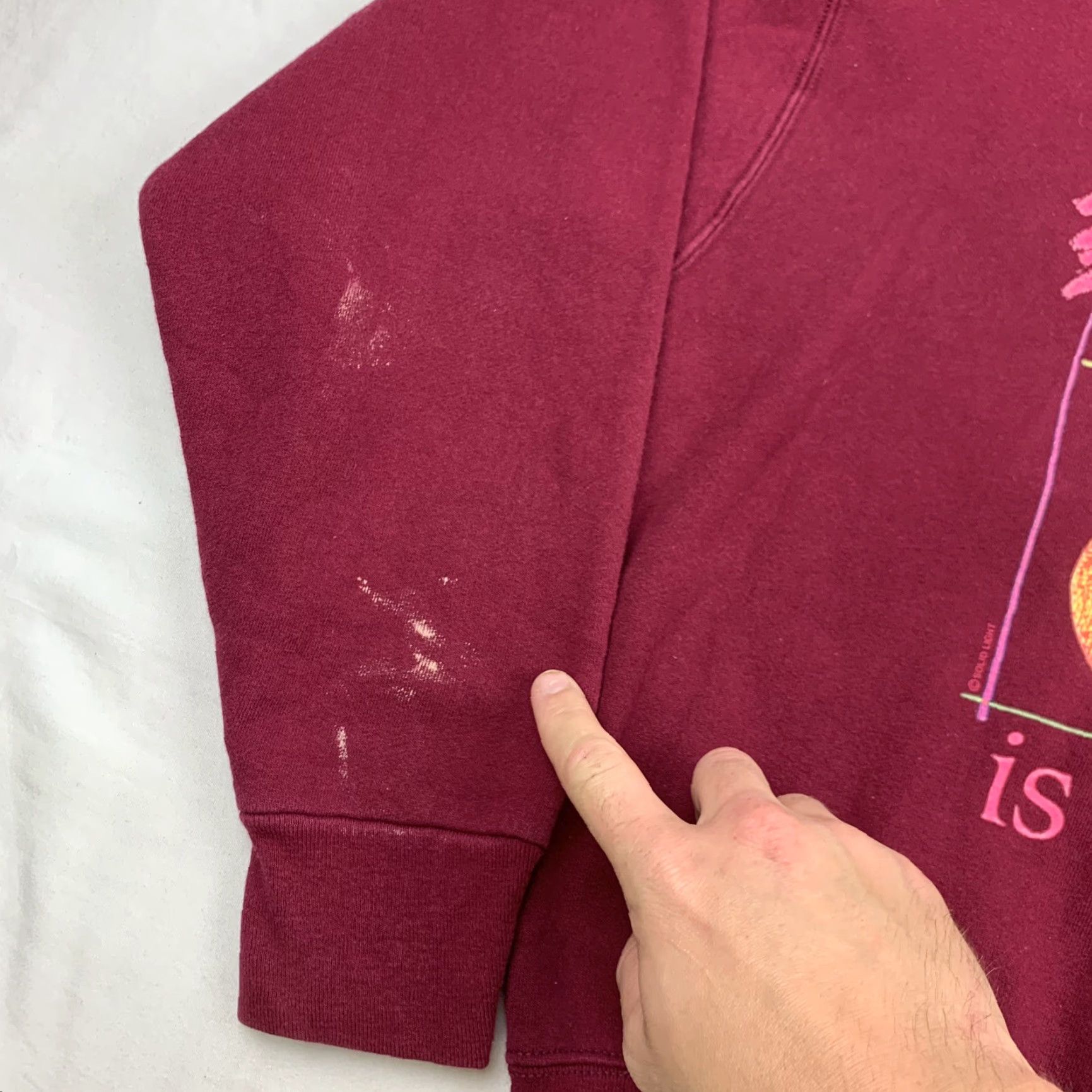 Vintage VINTAGE Jesus Christ Sweatshirt Men M Red 90s Church Religion God Lord Pullover Size US M / EU 48-50 / 2 - 2 Thumbnail
