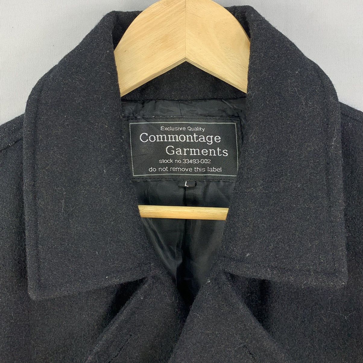 Japanese Brand Vintage Commontage Double Breasted Peacoat Wool Blend Jacket Size US L / EU 52-54 / 3 - 9 Thumbnail