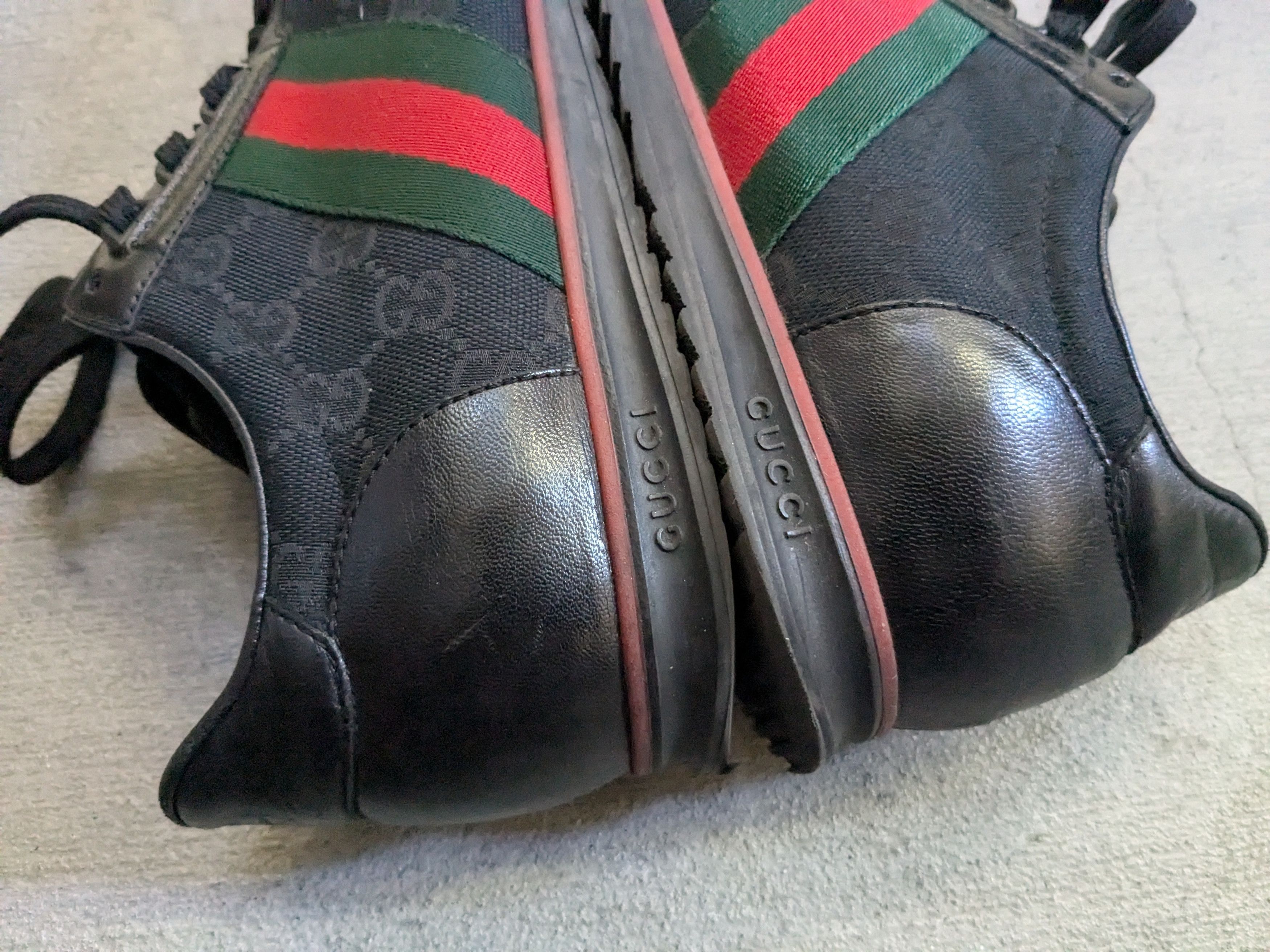 Gucci Gucci Guccissima Sneakers 9.5 Black Monogram Leather Size US 9.5 / EU 42-43 - 7 Thumbnail