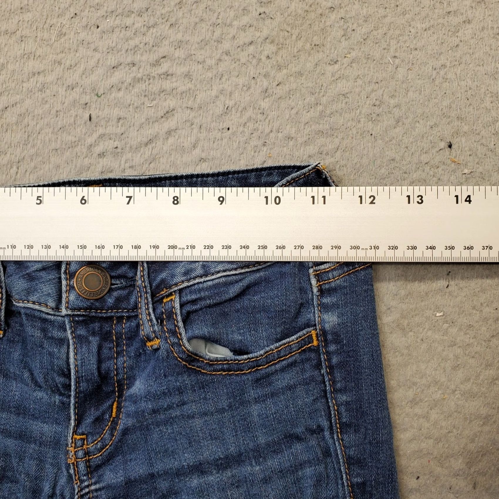 American Eagle Outfitters American Eagle Outfitters Womens Jeans 0 Blue Regular Stretch Whiskered Denim Jeans Size 25" / US 0 / IT 36 - 6 Thumbnail
