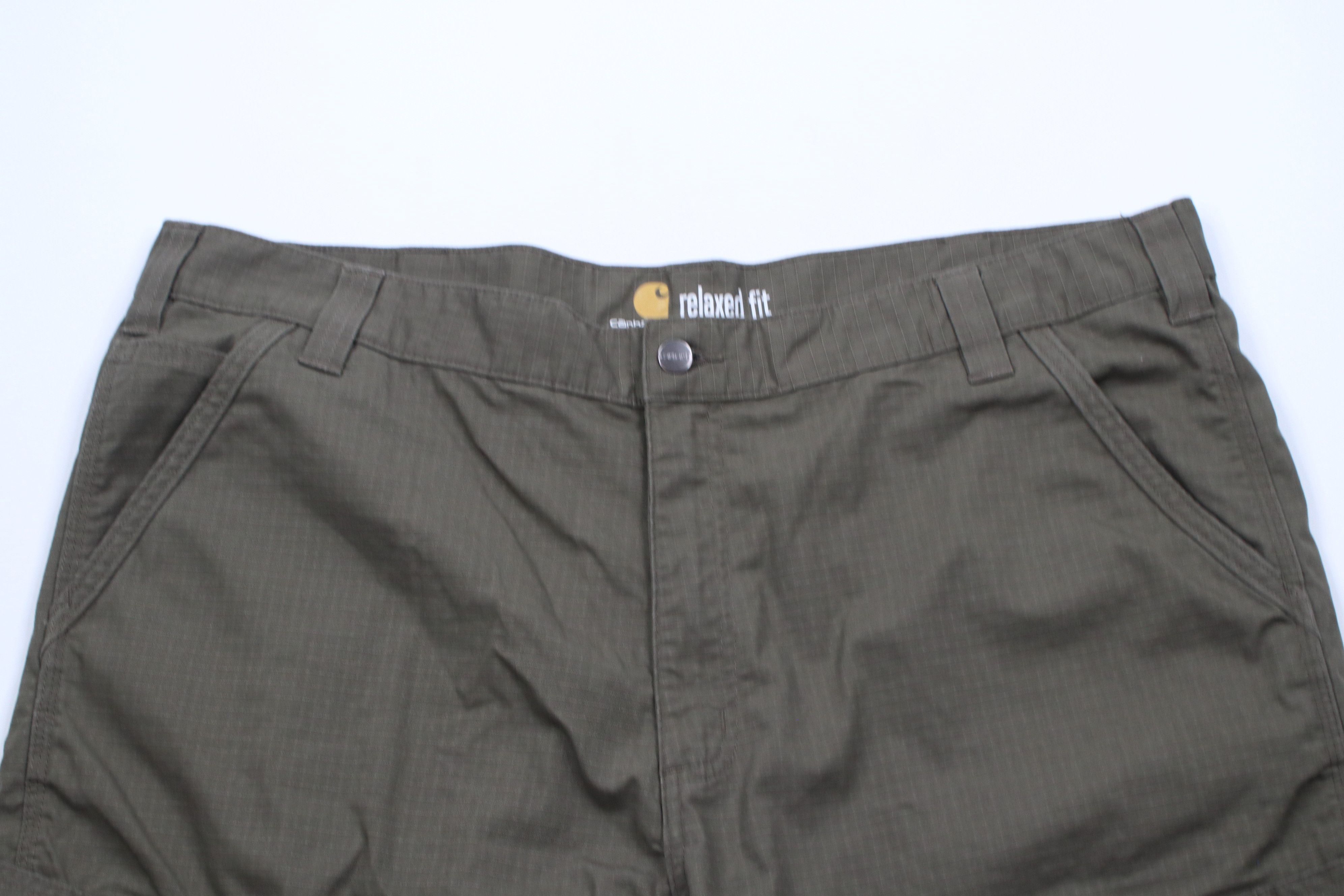 Carhartt × Vintage Vintage Y2K Carhartt Relaxed Fit Ripstop Cargo Shorts Green Size US 42 / EU 58 - 2 Thumbnail