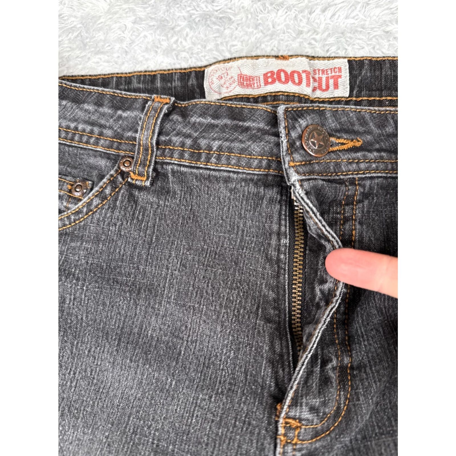 Faded Glory Faded Glory Jeans Womens 8 Tall Black Denim Bootcut Mid Rise Cotton Blend 30x29 Size 30" / US 8 / IT 44 - 5 Thumbnail