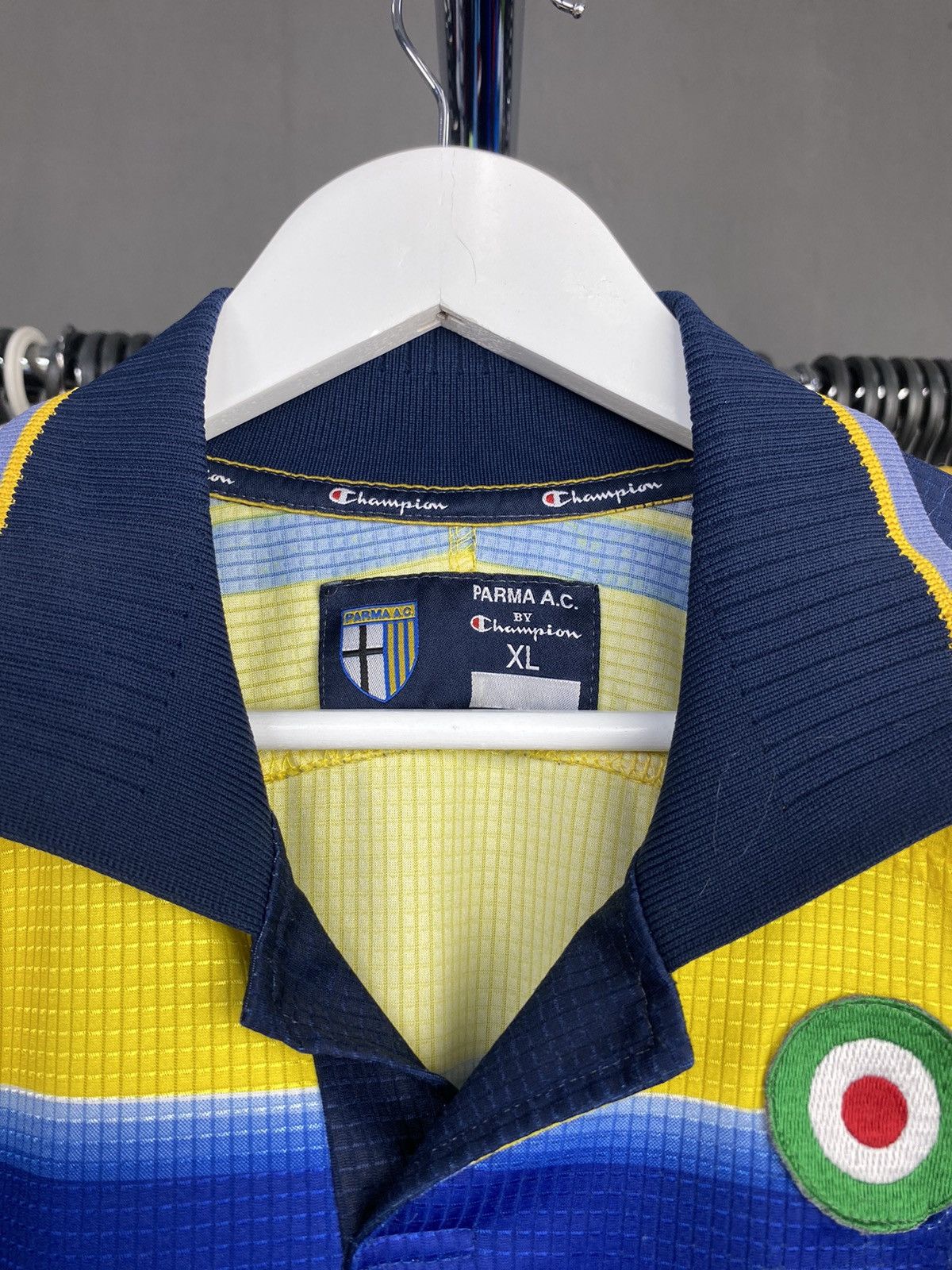 Champion 1999/00 CHAMPION AC PARMA HOME SOCCER FOOTBALL JERSEY SHIRT Size US XL / EU 56 / 4 - 6 Thumbnail