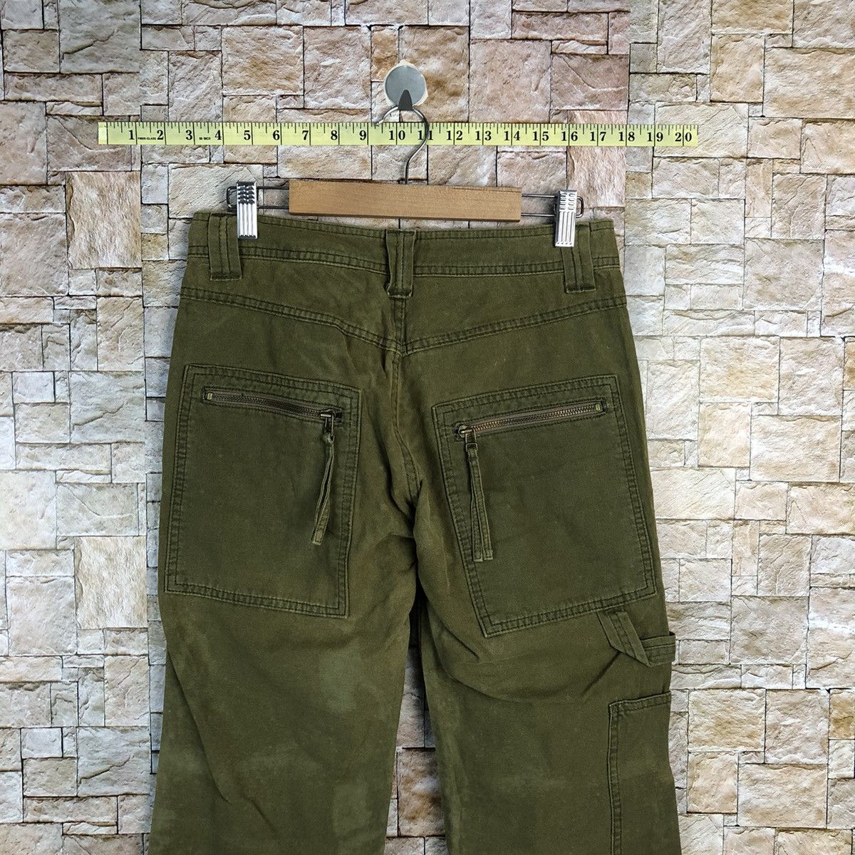 Japanese Brand Ouch Green utility tactical Cargo Multipocket Pants #A586 Size US 28 / EU 44 - 17 Thumbnail