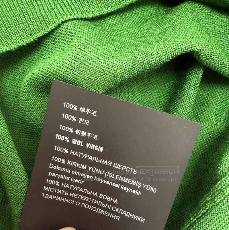 Prada Prada Green Wool Logo Short Sleeve Knit Top. Size M / US 6-8 / IT 42-44 - 6 Thumbnail