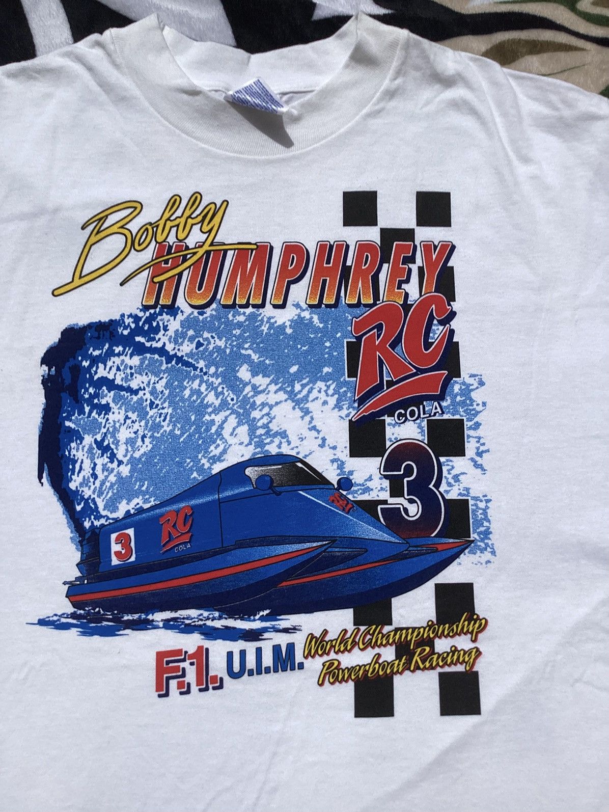 Hanes × Vintage Vtg 90s Bobby Humphrey RC Cola F1 world champ power boat tee Size US XL / EU 56 / 4 - 2 Thumbnail