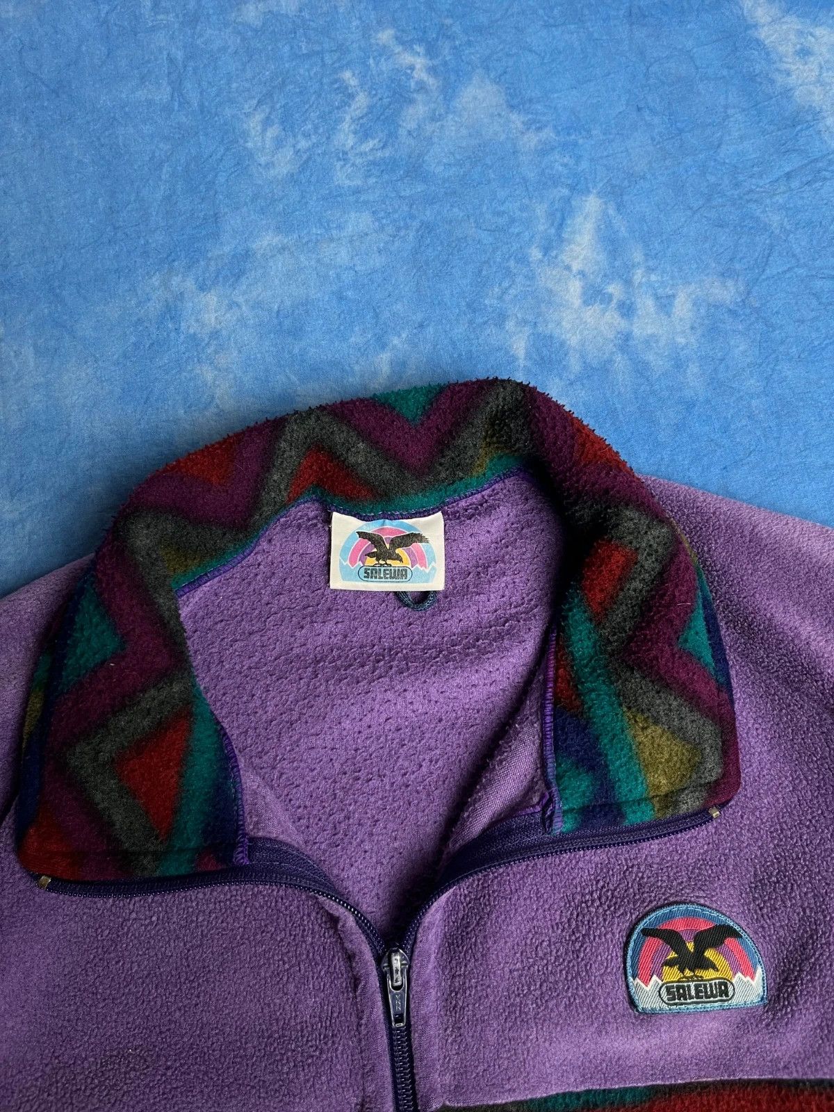 SALEWA Vintage 90s Salewa Aztec Synchilla Fleece Outdoor Granola Size US L / EU 52-54 / 3 - 3 Thumbnail