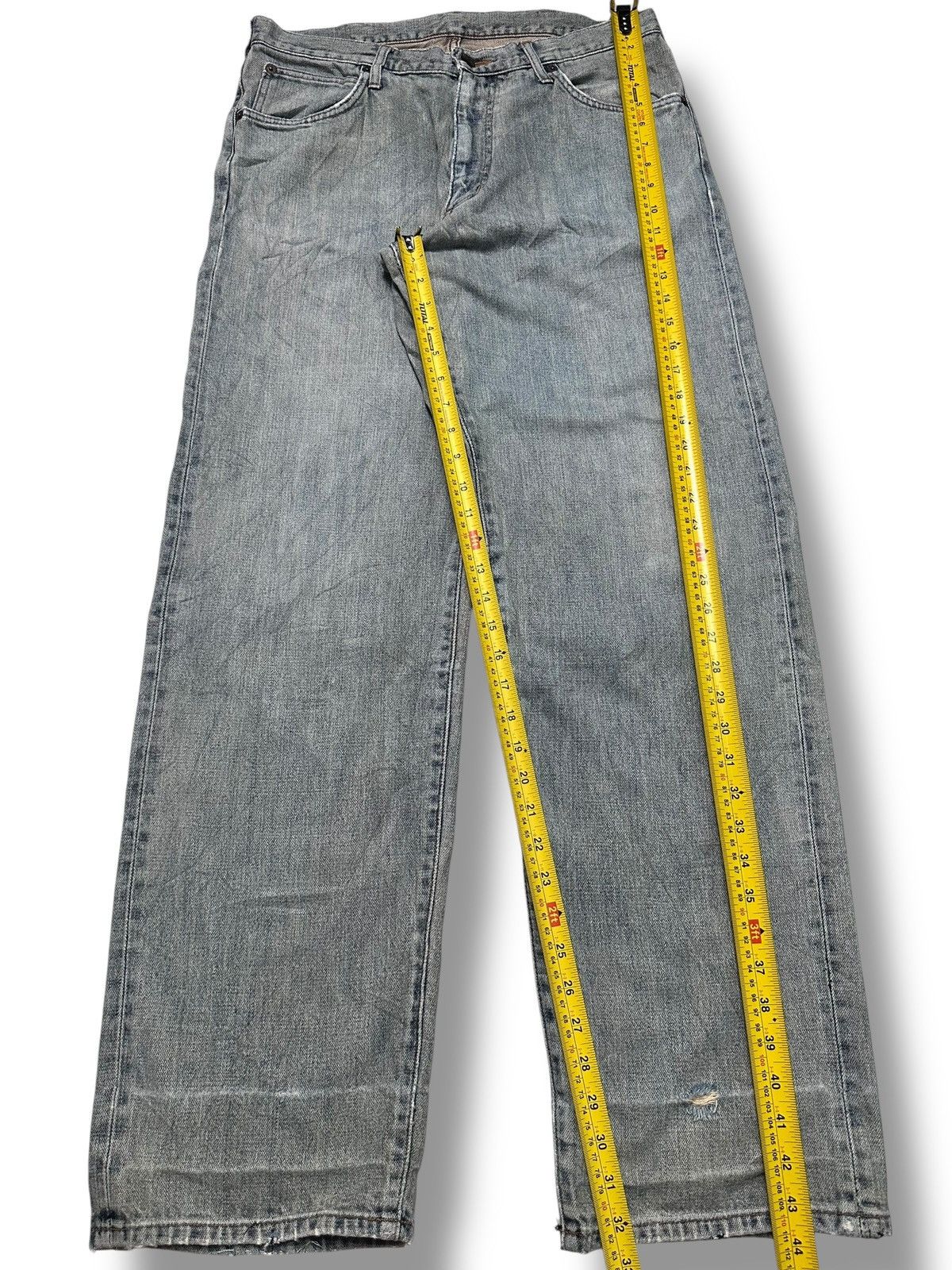 Wrangler Wrangler Vintage With Distressed Baggy Loose Style & Faded Size US 33 - 11 Thumbnail