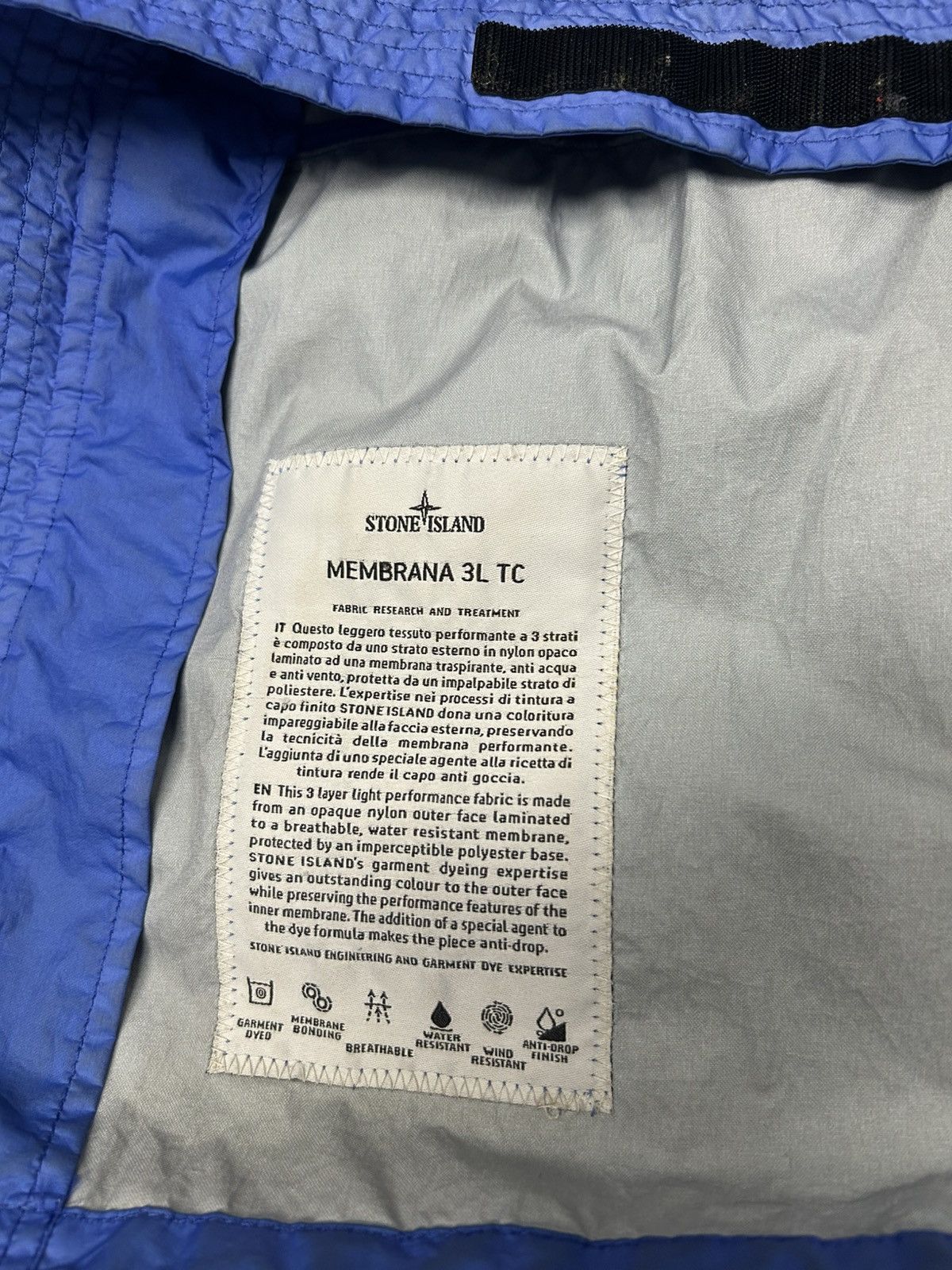 Stone Island Stone Island Membrana 3L TC Zip Hooded Shell Jacket Size US L / EU 52-54 / 3 - 5 Thumbnail