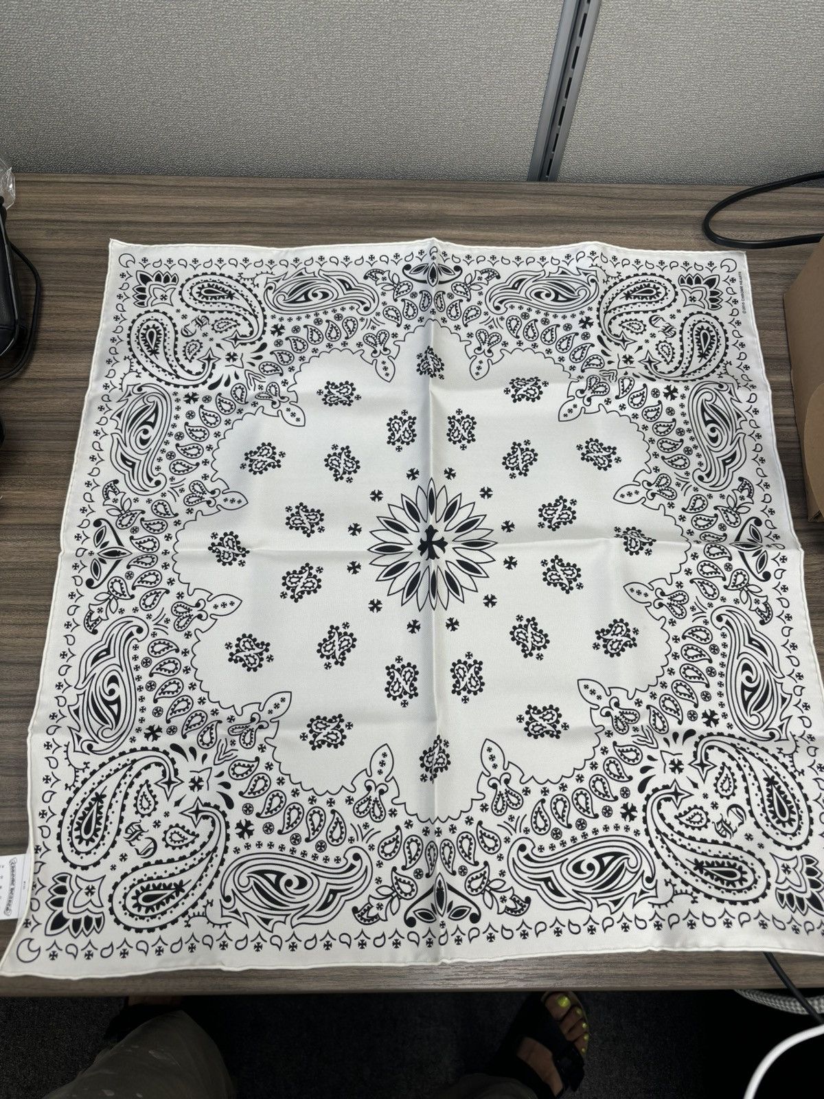 【クロムハーツ】  WHITE SILK BANDANA Chrome Hearts Chrome Hearts White silk bandana | Grailed