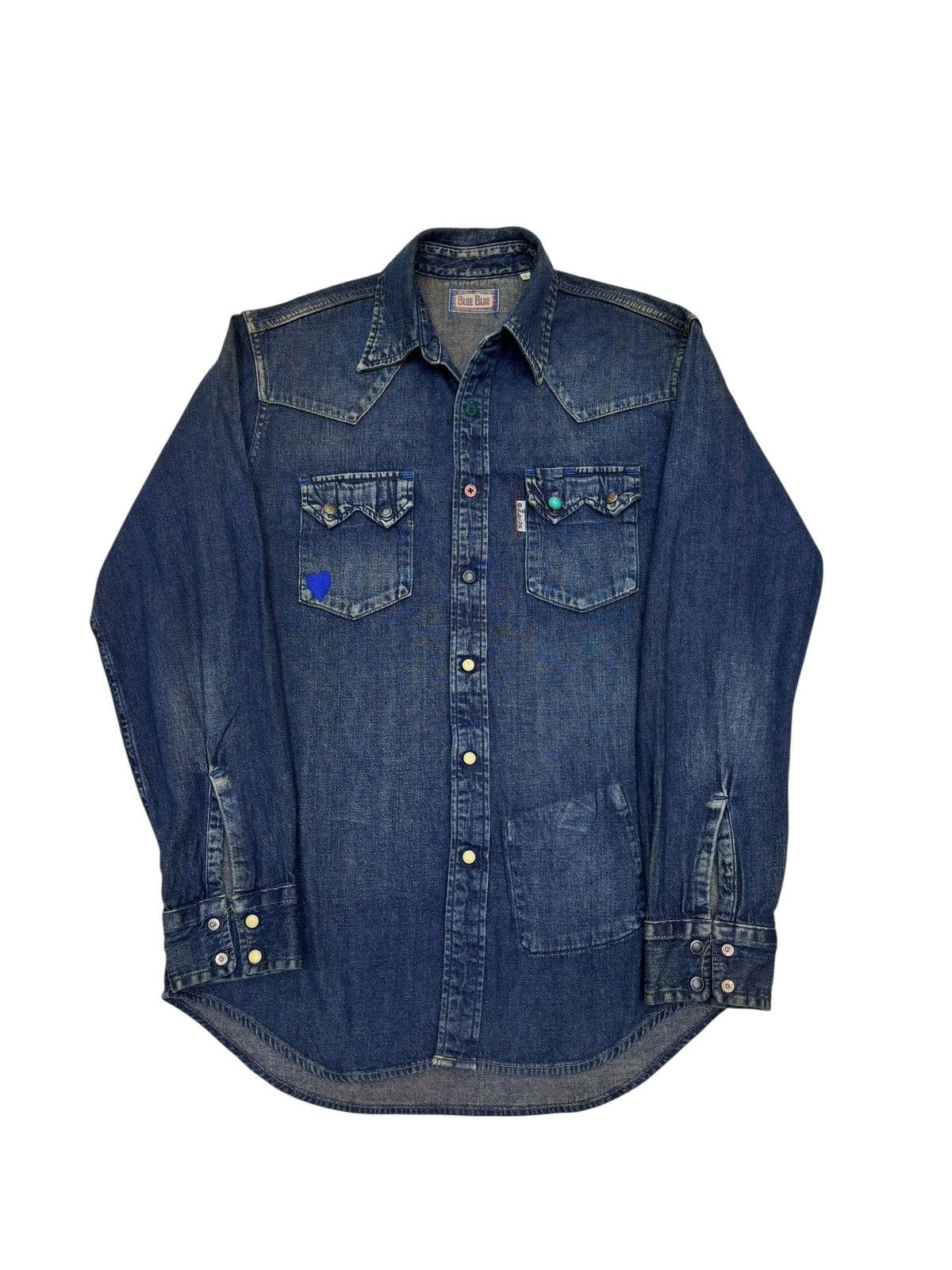 Kapital BLUE BLUE JAPAN WESTERN DENIM SHIRT Size US M / EU 48-50 / 2 - 1 Thumbnail