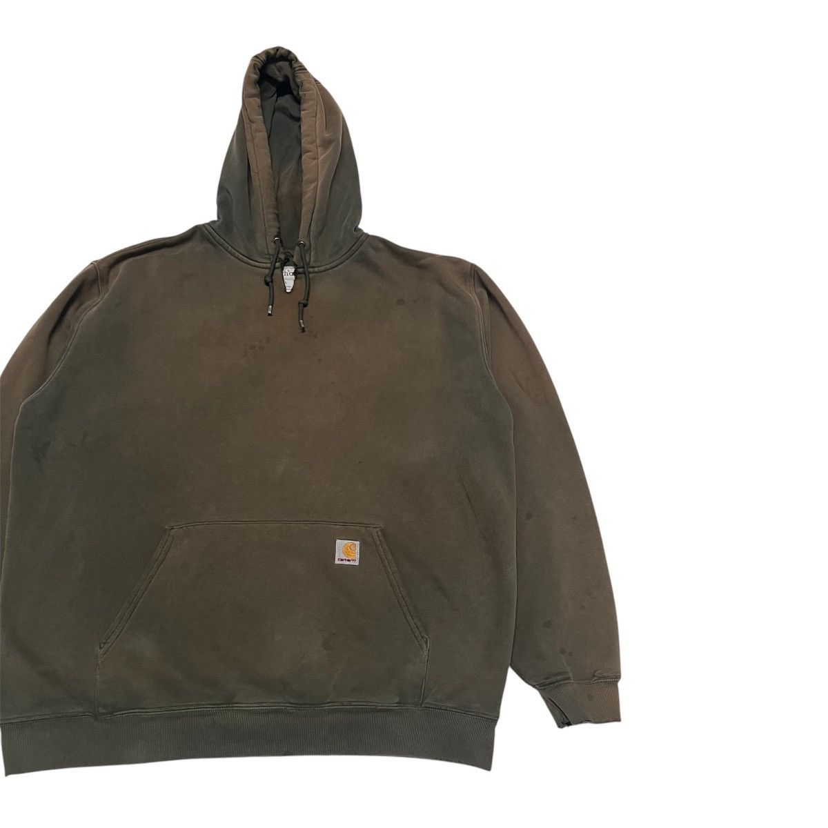 Carhartt Vintage 1990S Sun Faded Thrashed Olive Green Carhartt Hoodie Size US XL / EU 56 / 4 - 2 Thumbnail