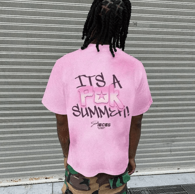 Japanese Brand Printed Oversized Pink T-Shirts Size US XL / EU 56 / 4 - 4 Thumbnail
