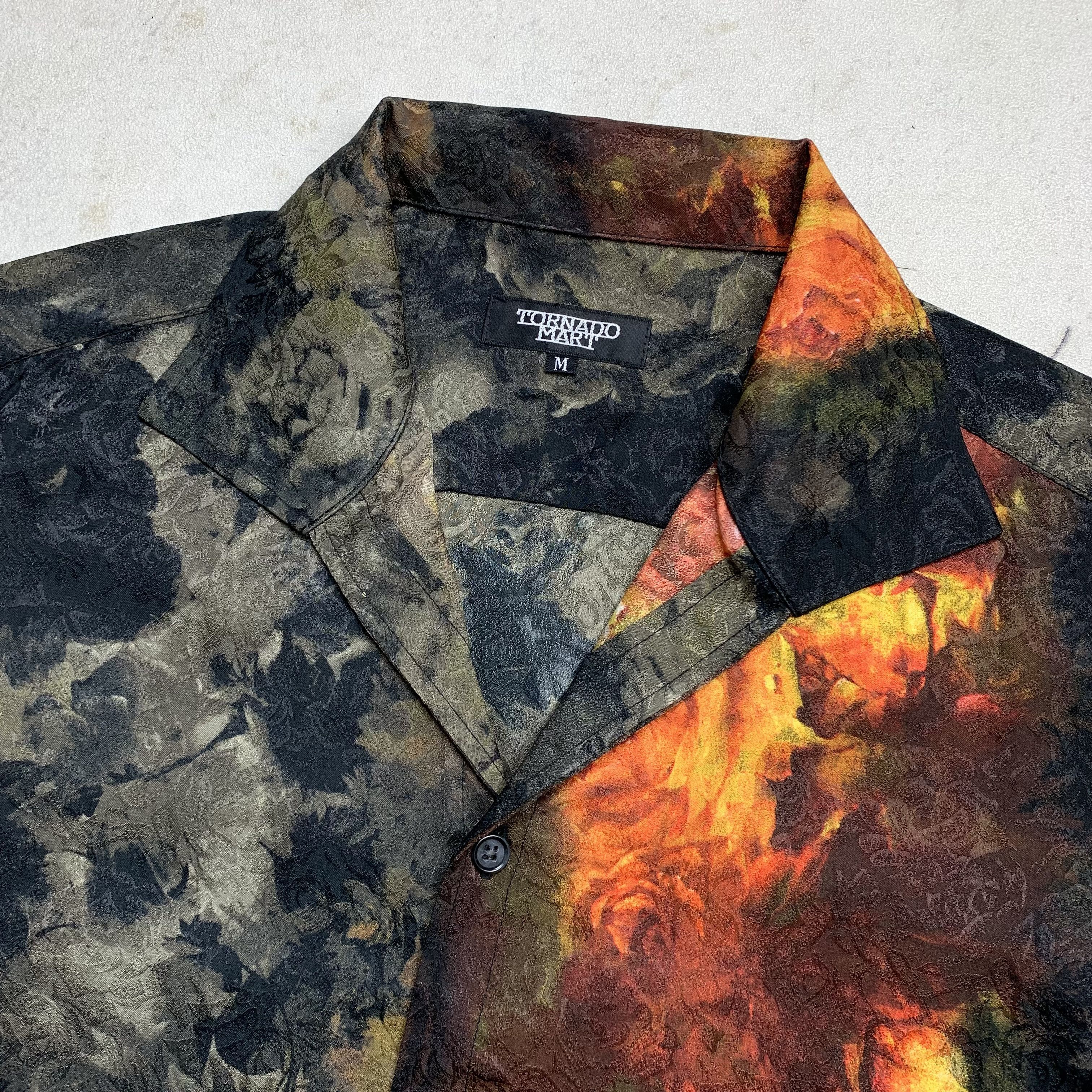 Tornado Mart Tornado Mart Flames & Roses Print Button-Up Shirt Size US M / EU 48-50 / 2 - 5 Thumbnail