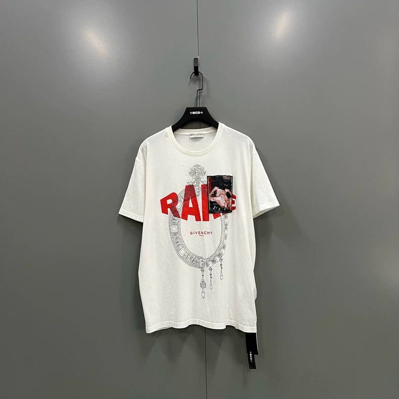 Givenchy Givenchy White Letter Logo Short Sleeve Size US XL / EU 56 / 4 - 1 Thumbnail