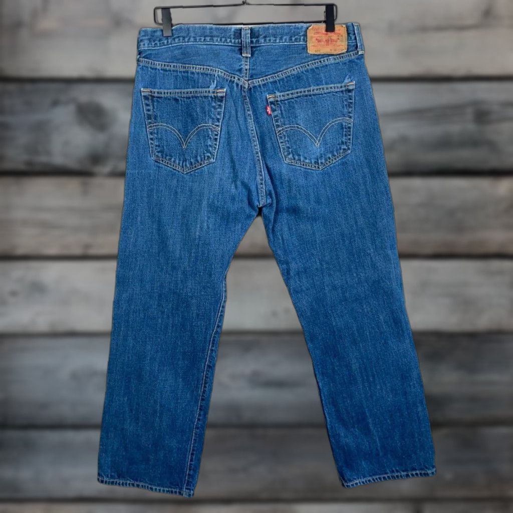 Levi's Levi's 501 XX Straight Jeans Men's 34x27 Blue Button Fly Regular Fit Retro Grunge Size US 34 / EU 50 - 1 Thumbnail