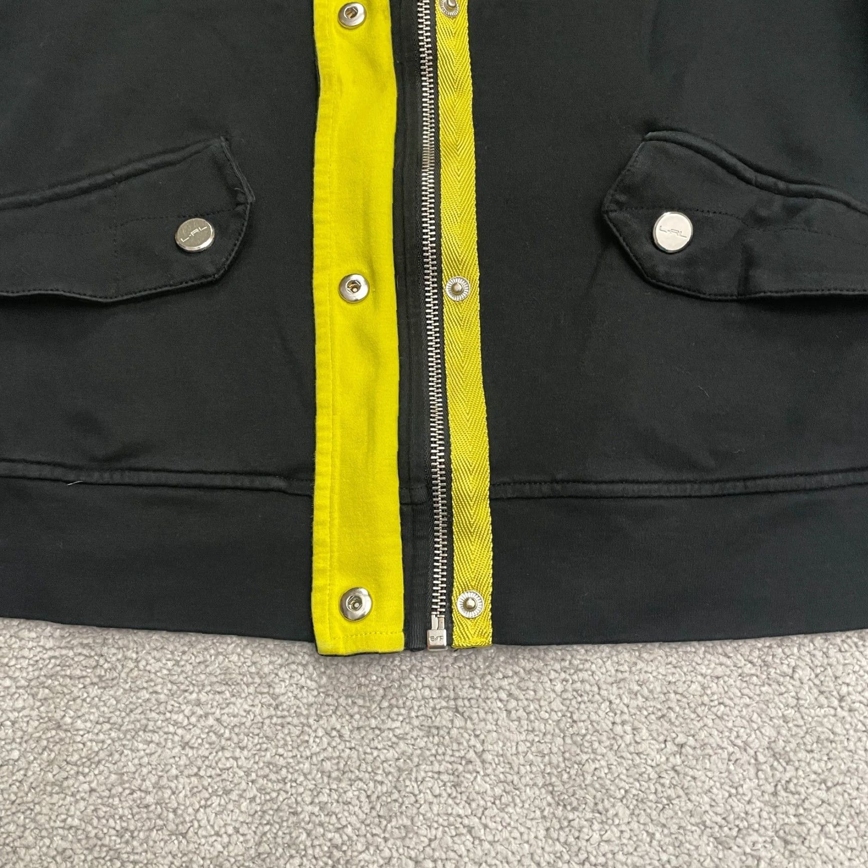 Ralph Lauren Lauren Ralph Lauren Full Zip Hoodie Sweatshirt Womens Large Black Yellow Casual Size L / US 10 / IT 46 - 3 Thumbnail