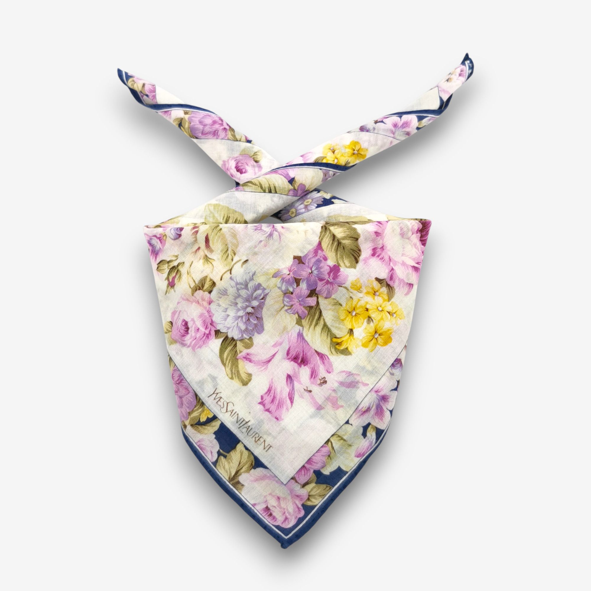 Japanese Brand Vintage Yves Saint Laurent Handkerchief Pocketsquare Bandana Size ONE SIZE - 1 Thumbnail